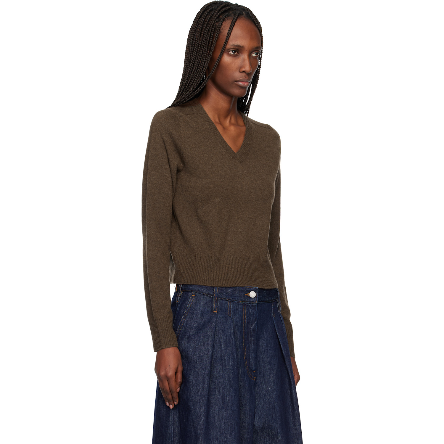  Arch4 Brown Boston V-neck Sweater 