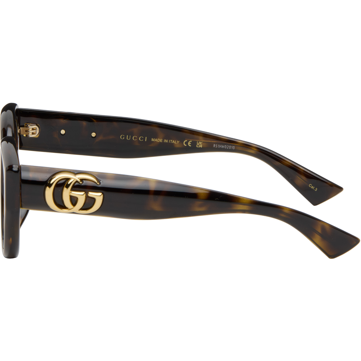  Gucci Brown Low Nose Bridge Fit Sunglasses 