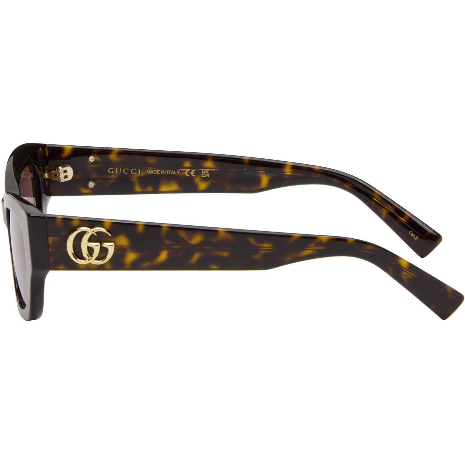  Gucci Brown Low Nose Bridge Fit Sunglasses 