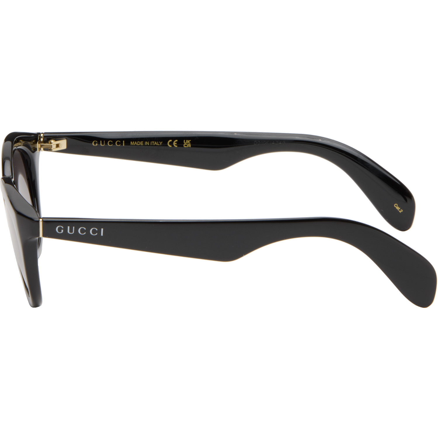  Gucci Black Round Frame Sunglasses 