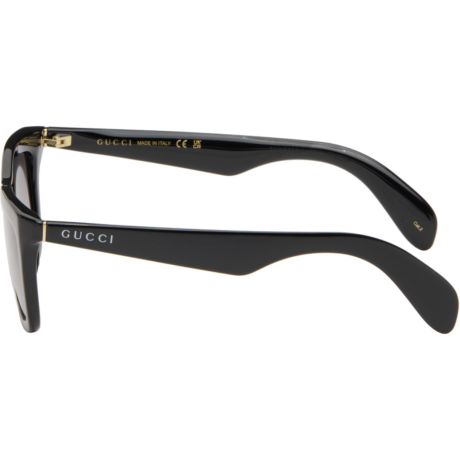  Gucci Black Rectangular Frame Sunglasses 