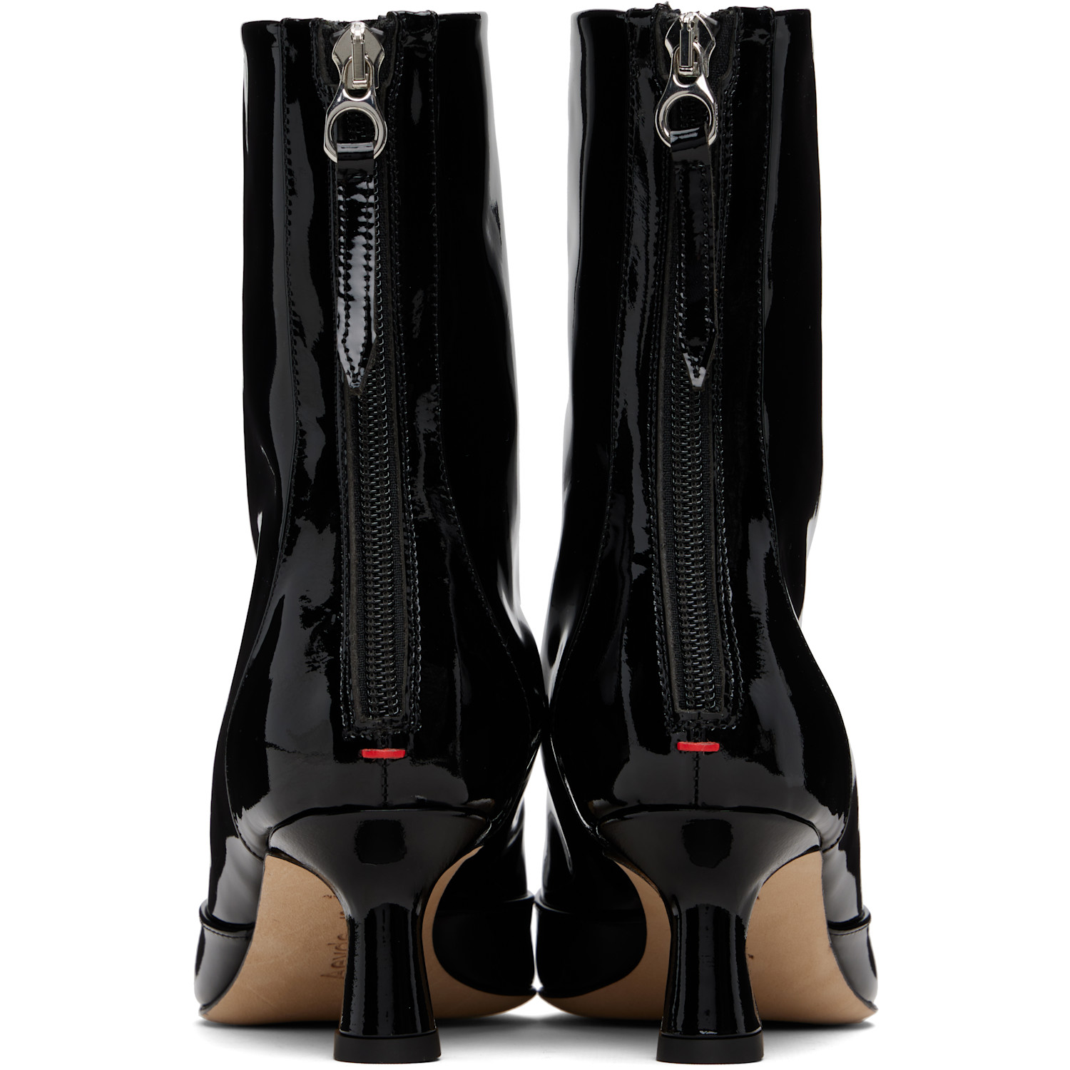  Aeyde Black Sila Patent Leather Boots 