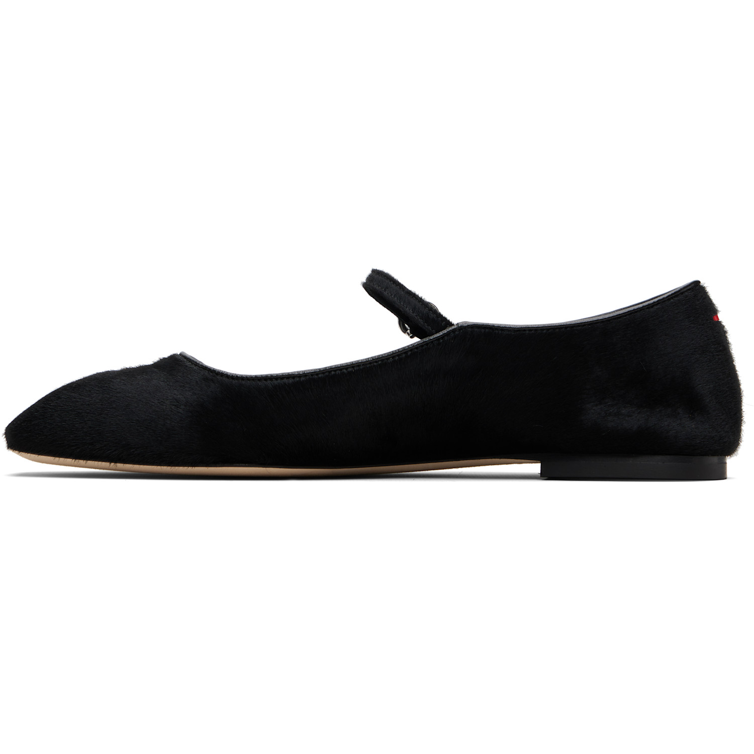  Aeyde Black Uma Ponyhair Mary-jane Ballerina Flats 