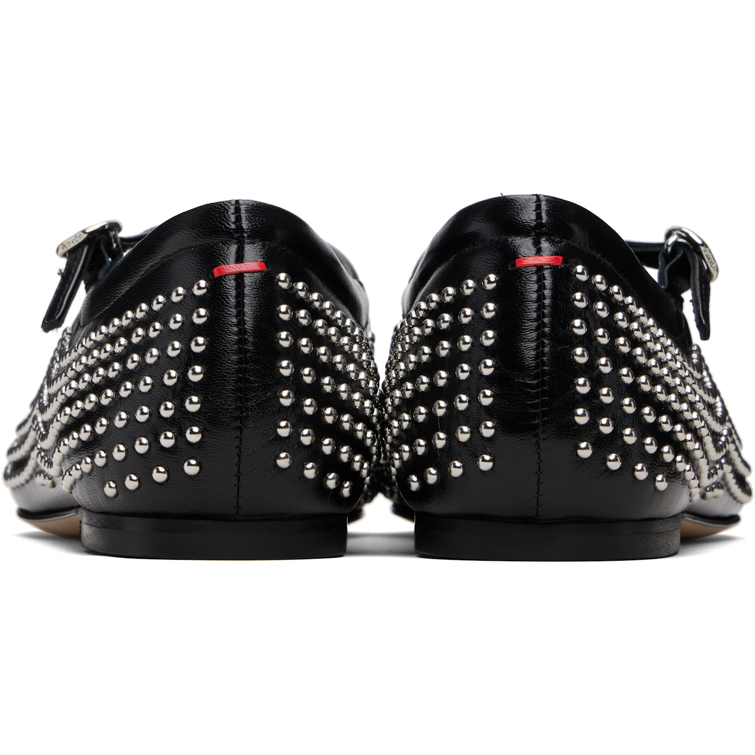  Aeyde Black Uma Mini Stud Mary-jane Flats 