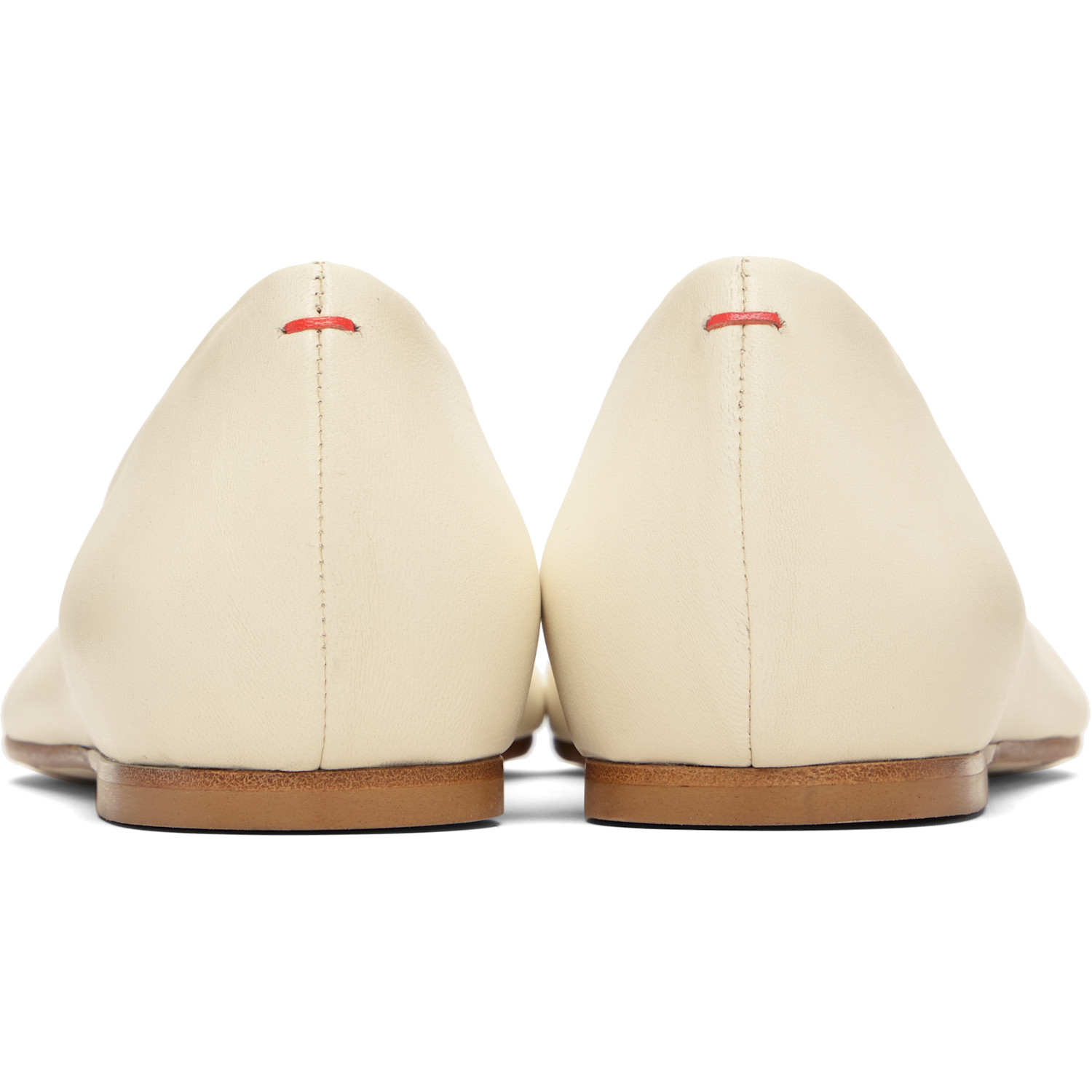  Aeyde Off-white Cassy Pointed-toe Ballerina Flats 