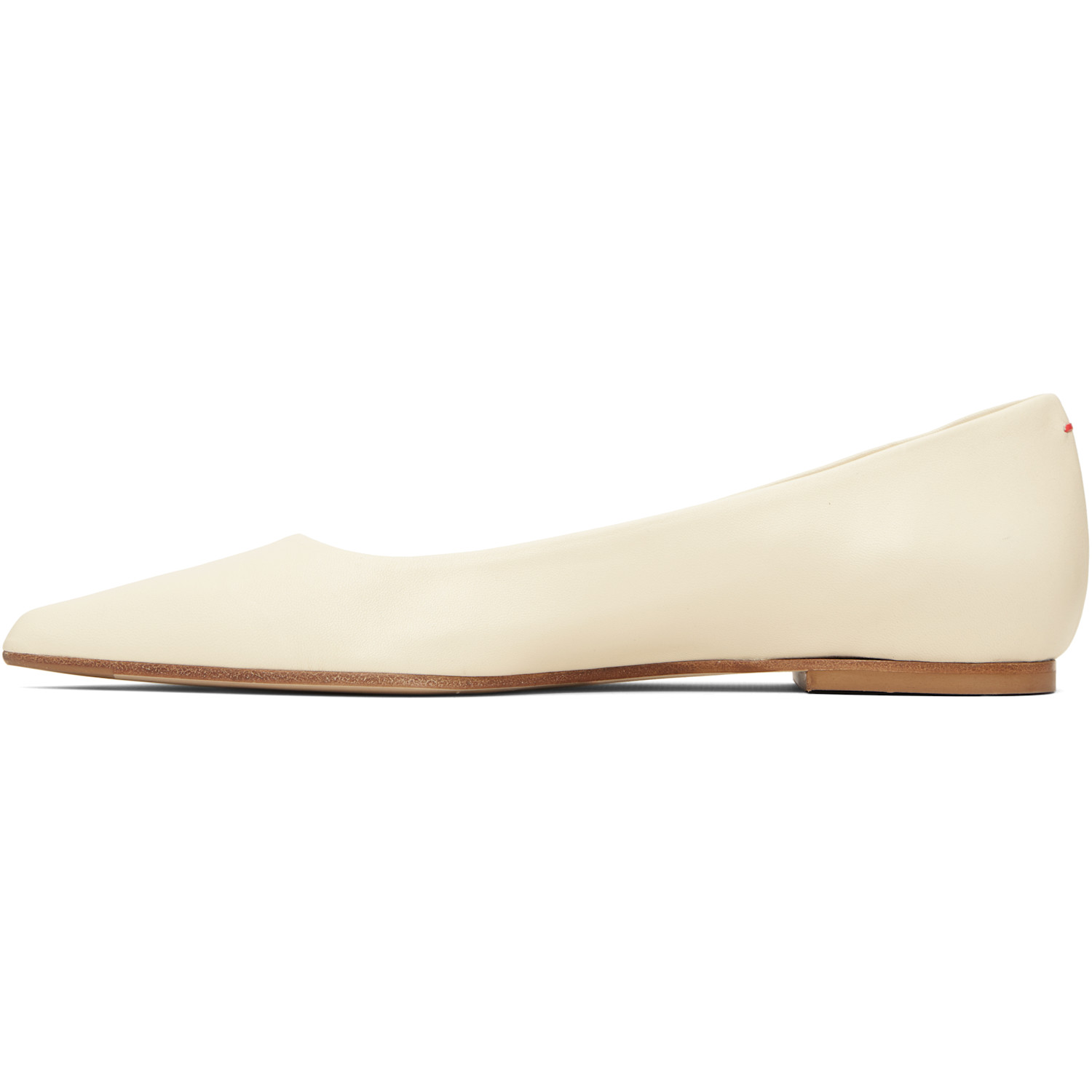  Aeyde Off-white Cassy Pointed-toe Ballerina Flats 