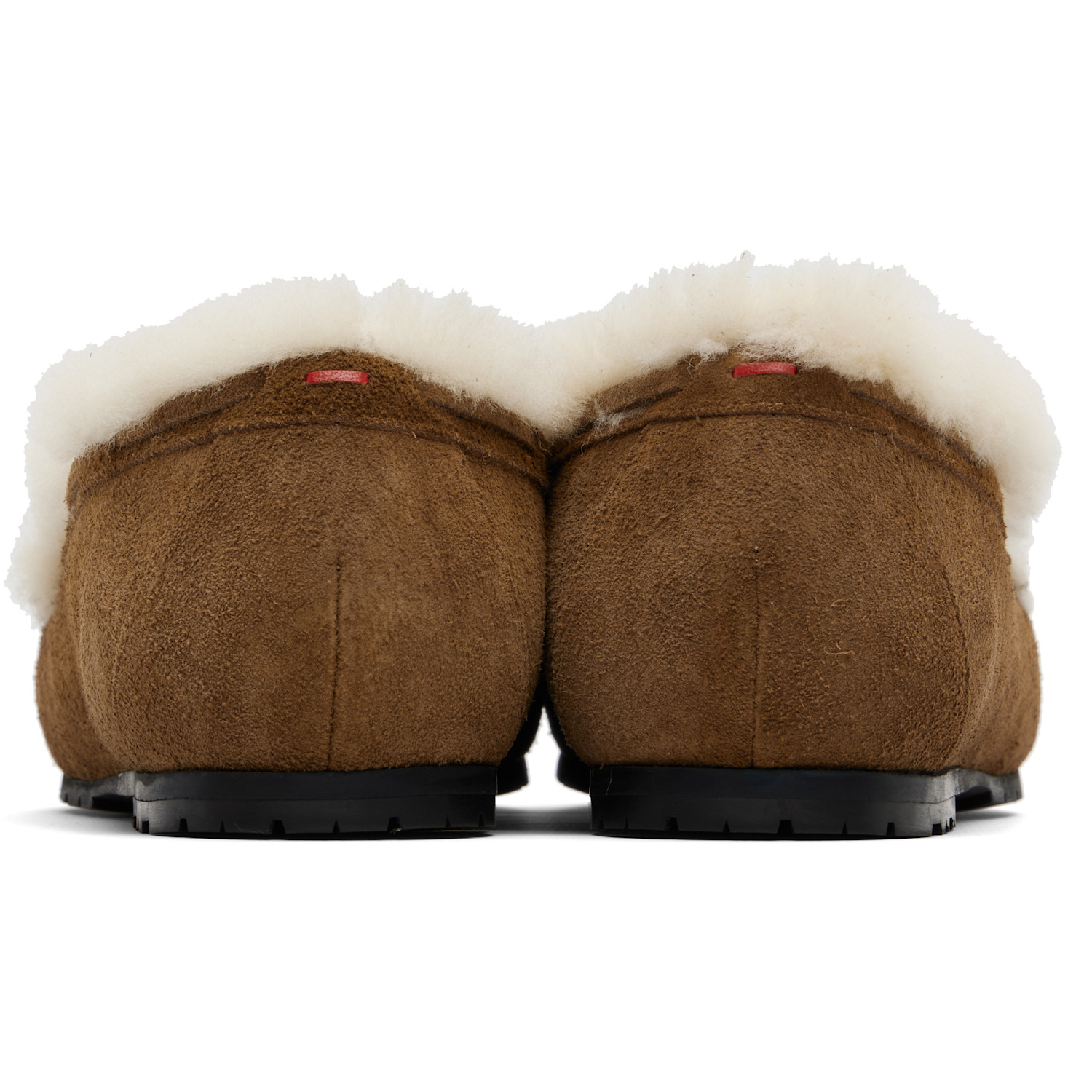  Aeyde Brown Jasper Shearling Loafers 