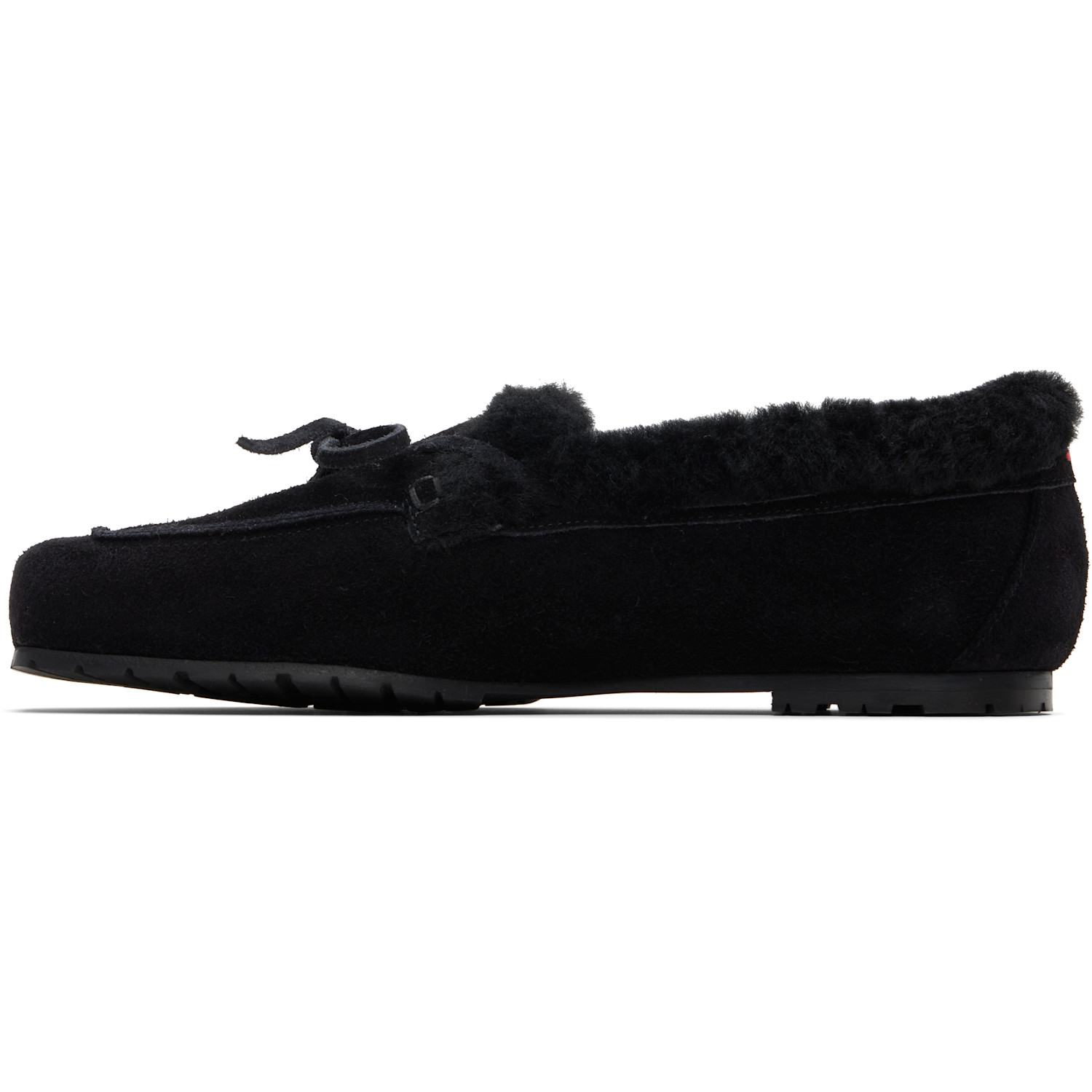  Aeyde Black Jasper Shearling Loafers 