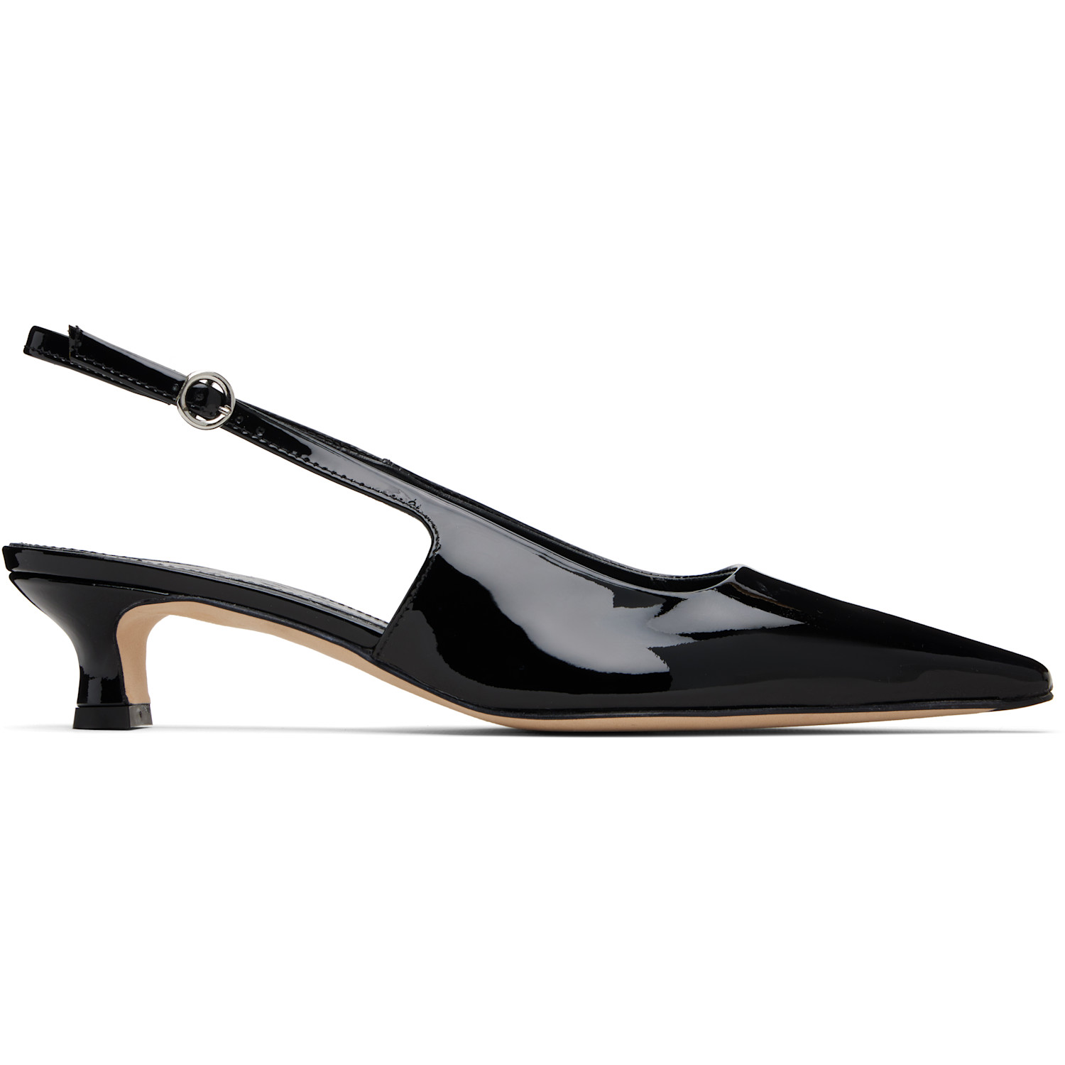 Aeyde Black Catrina Patent Leather Heels