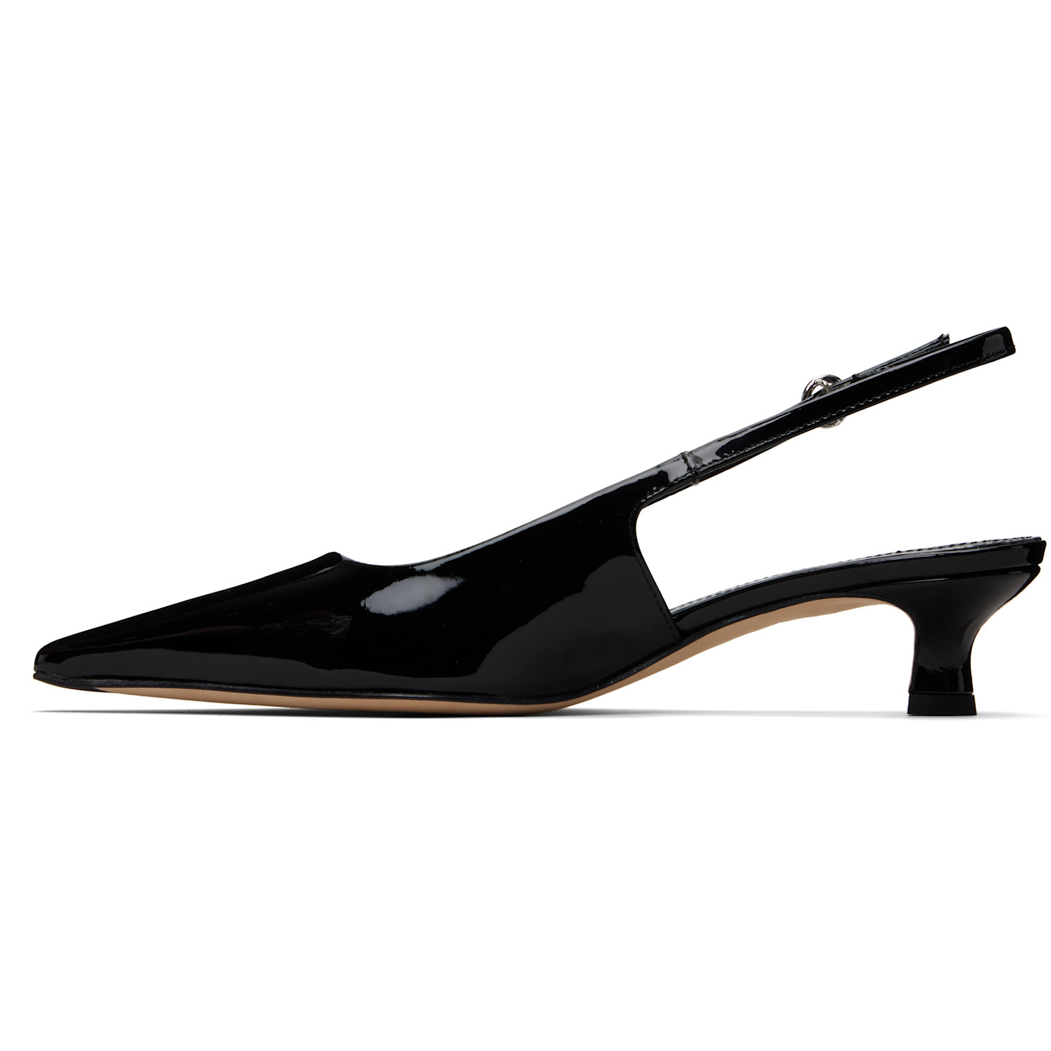  Aeyde Black Catrina Patent Leather Heels 