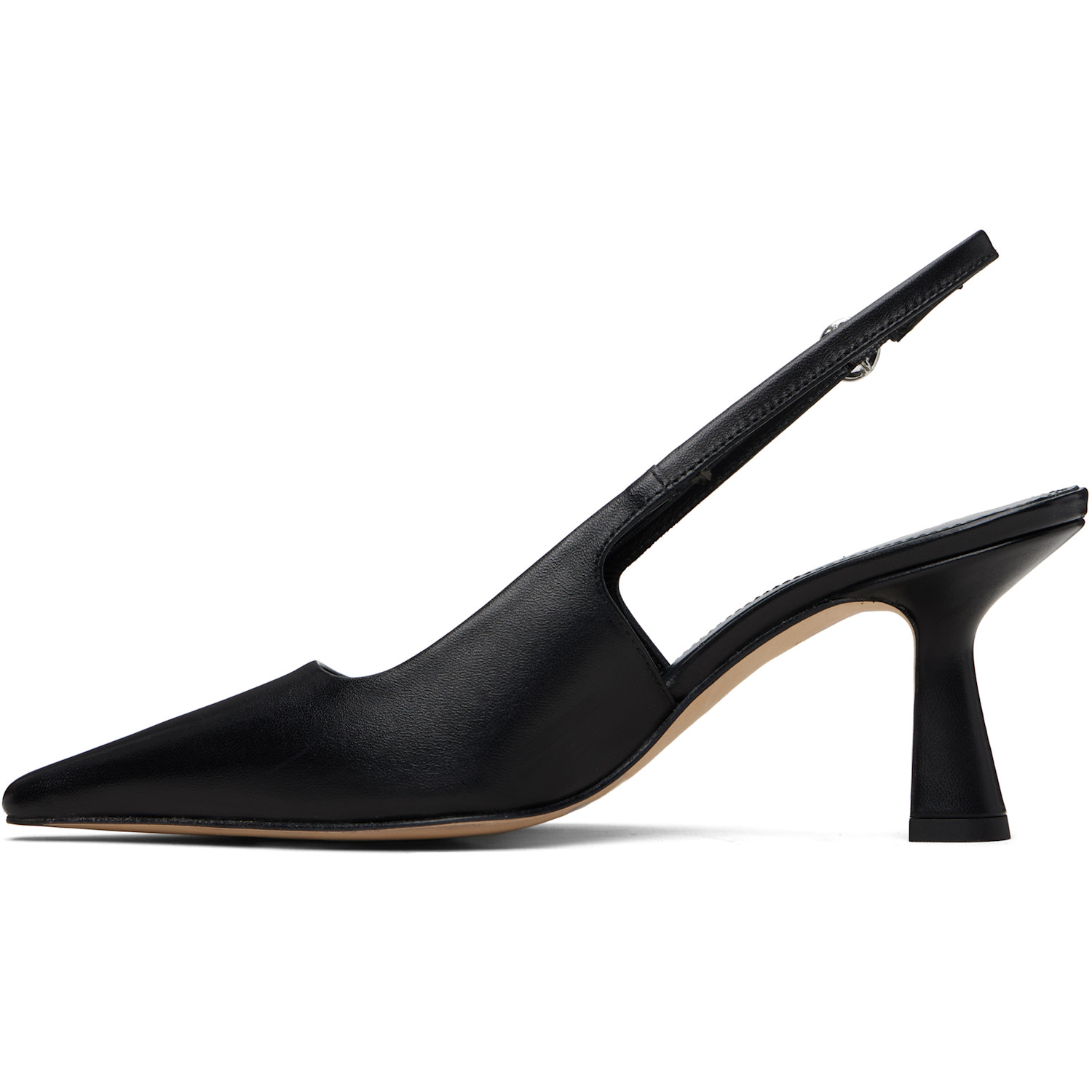  Aeyde Black Fernanda Slingback Heels 