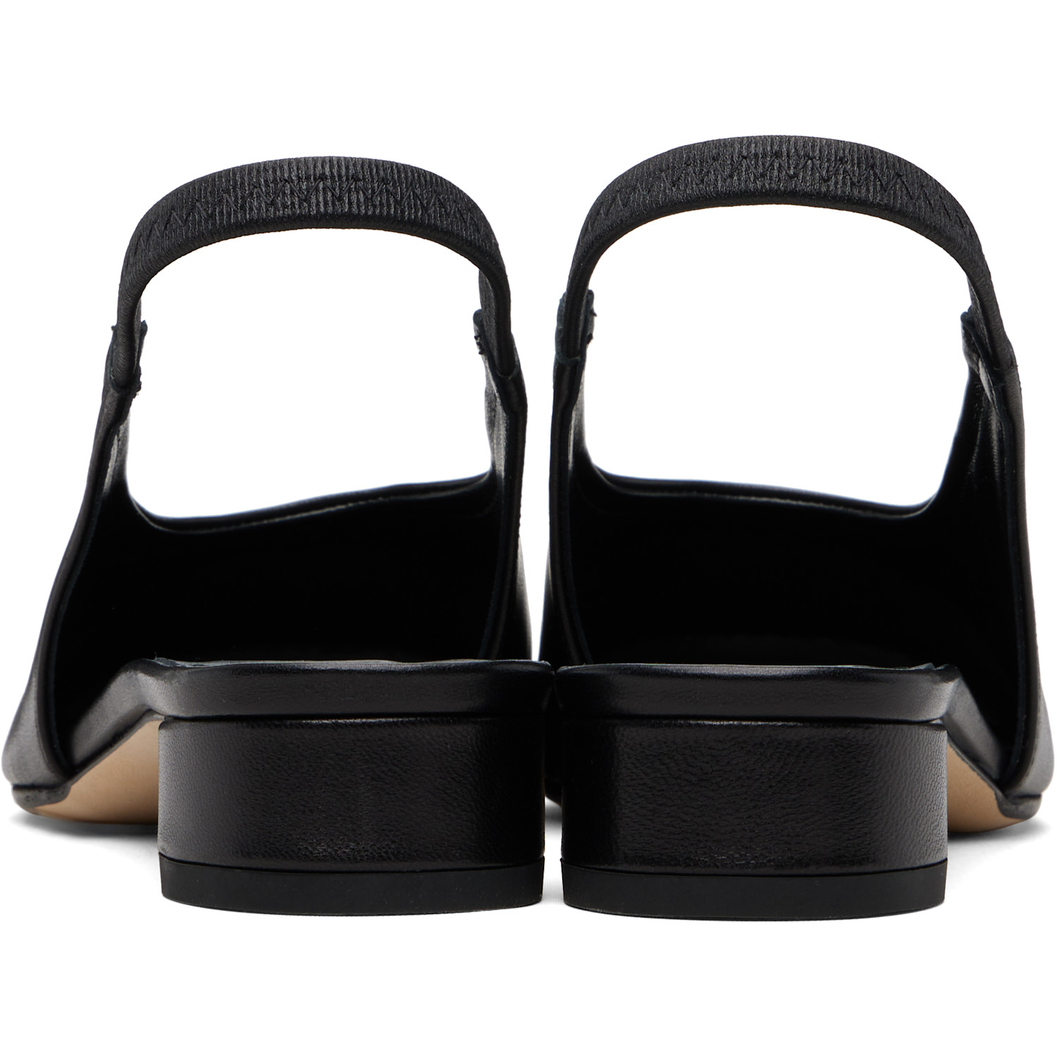  Aeyde Black Dua Slingback Heels 