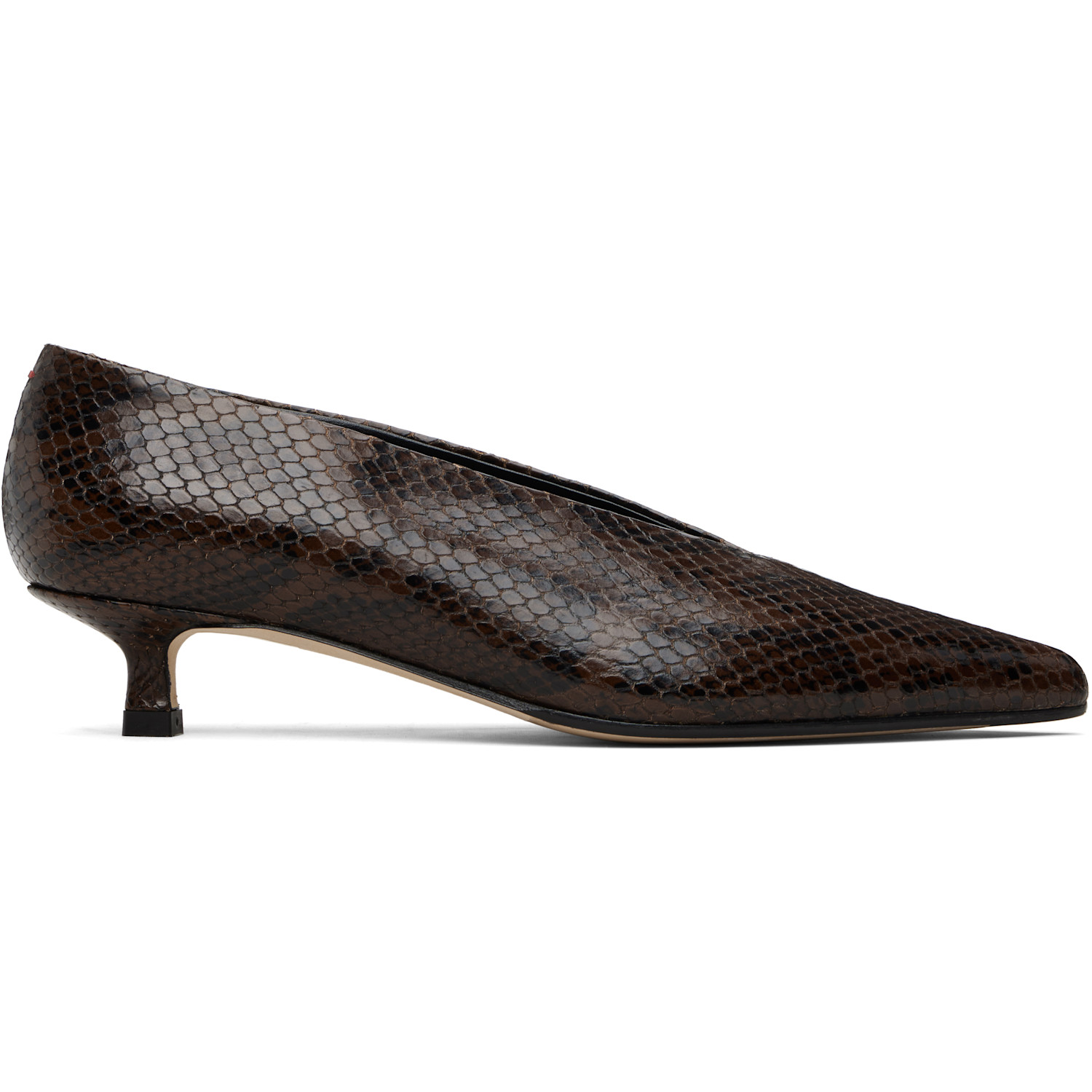 Aeyde Brown Clara Pointed-Toe Heels