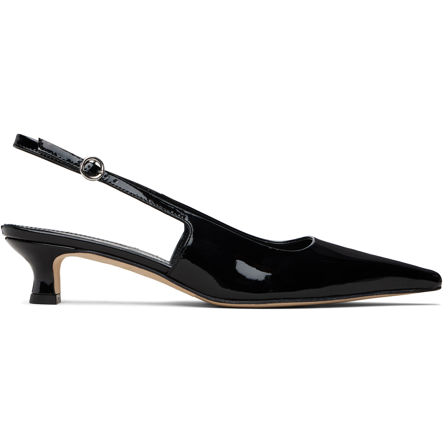 Aeyde Black Catrina Patent Leather Heels