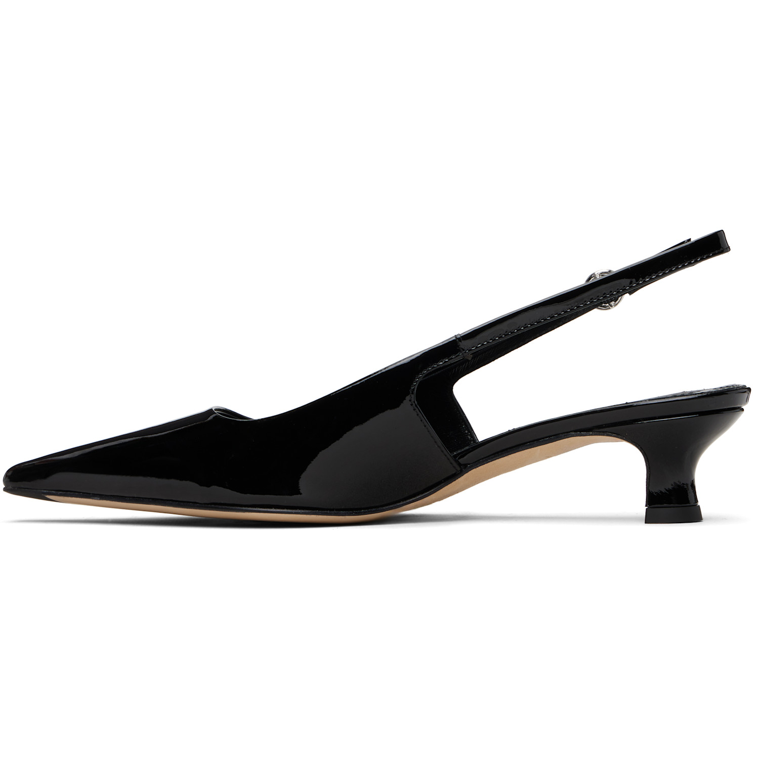  Aeyde Black Catrina Patent Leather Heels 