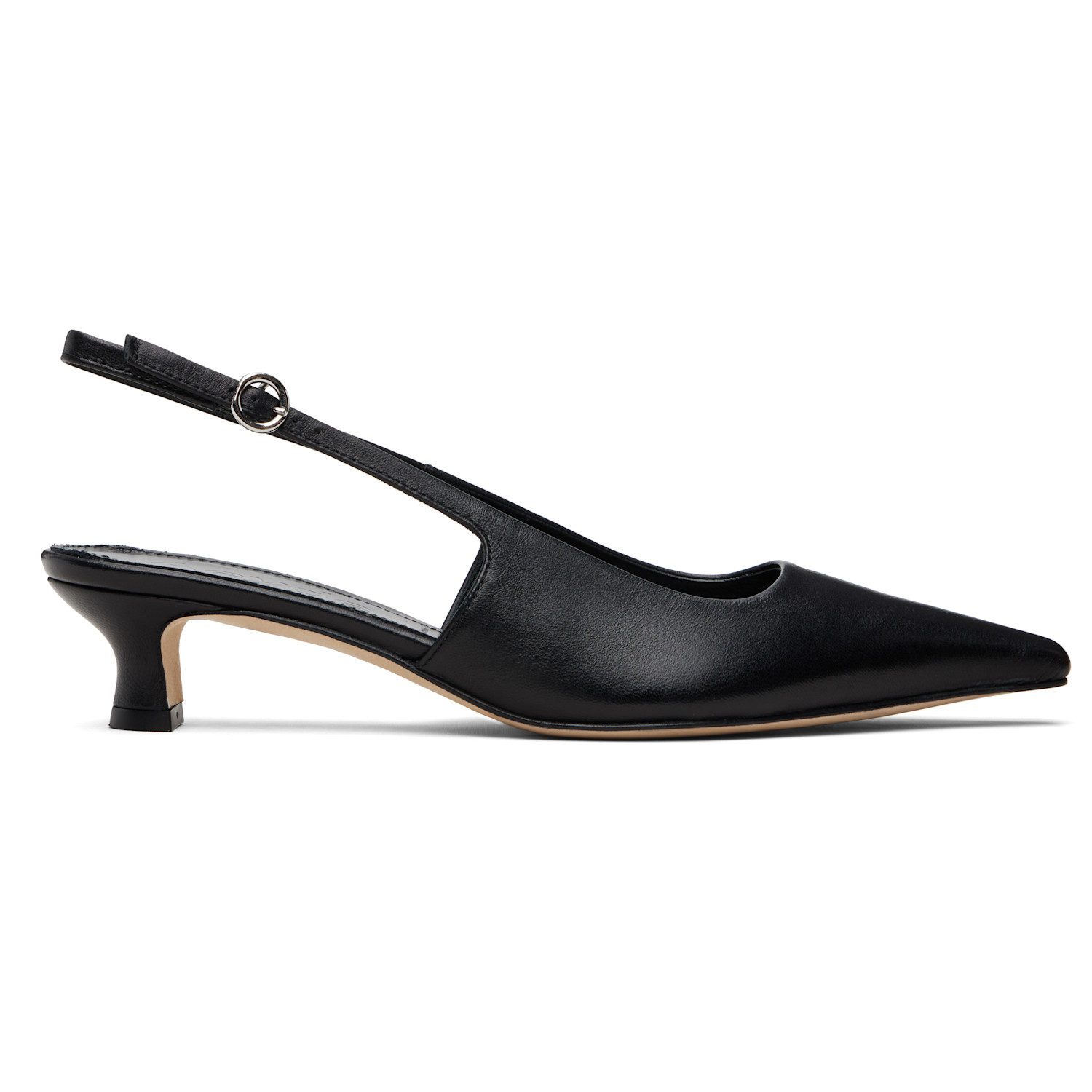 Aeyde Black Catrina Slingback Heels