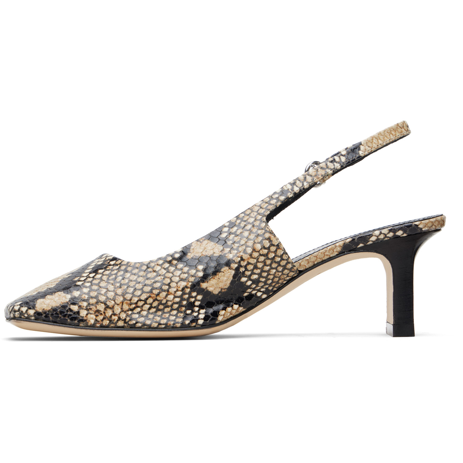  Aeyde Beige & Black Liza Heels 