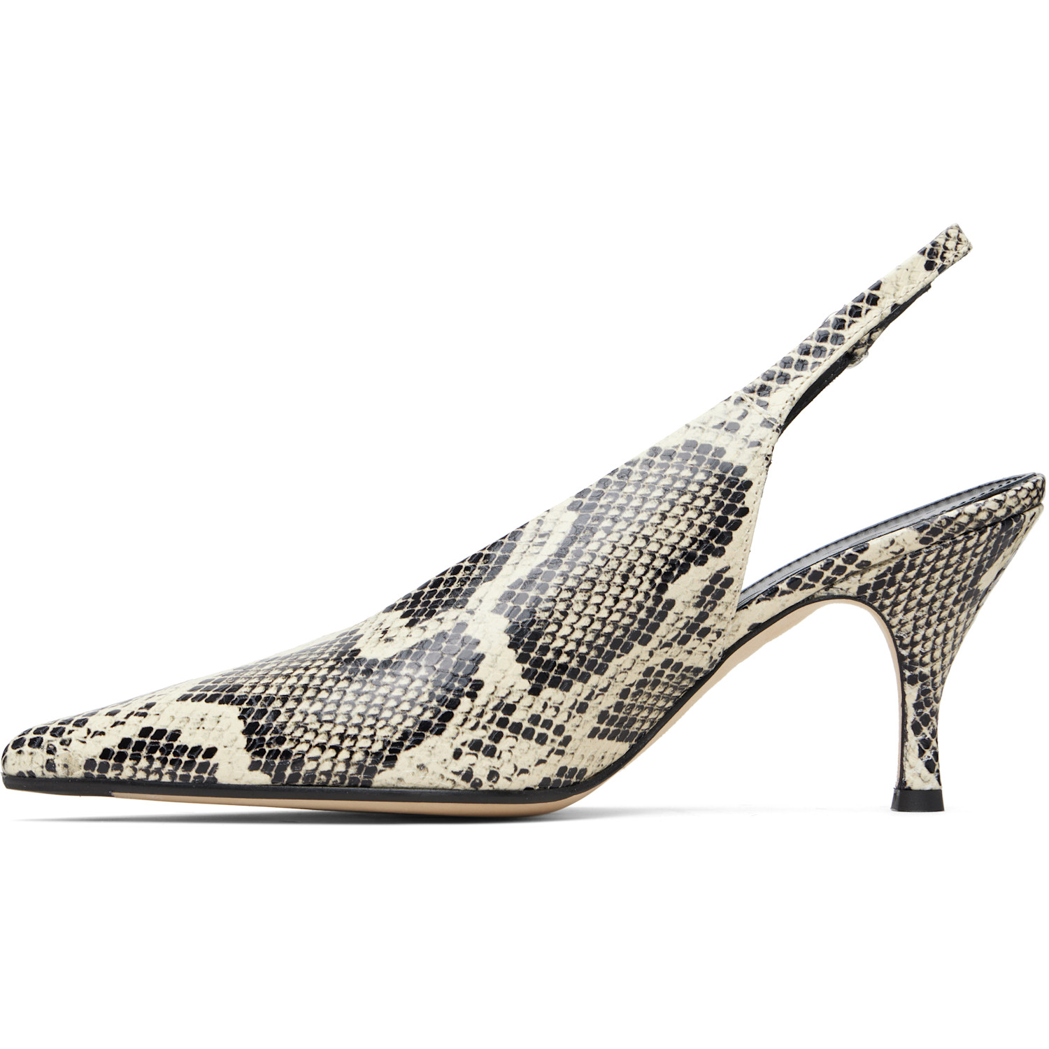  Aeyde Off-white & Black Carla Heels 