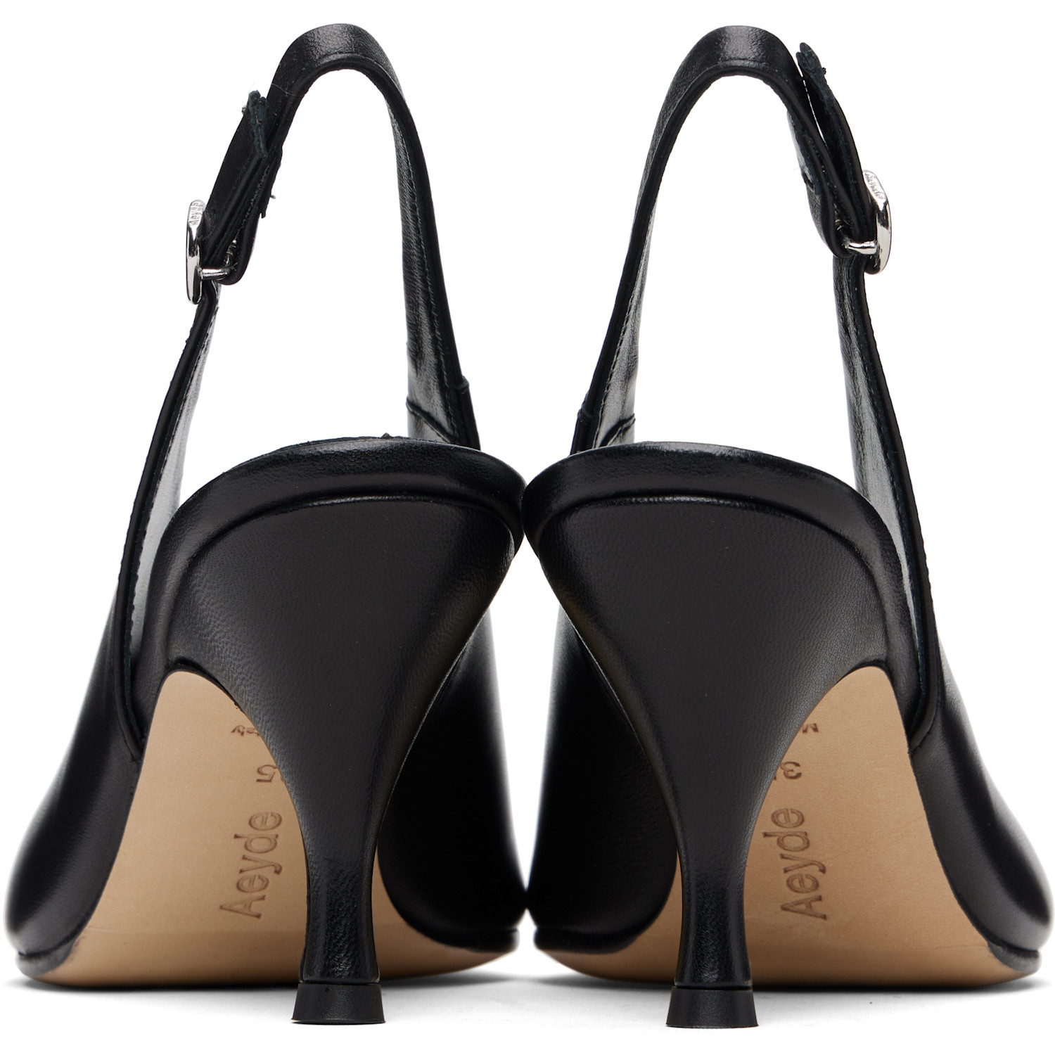  Aeyde Black Carla Heels 