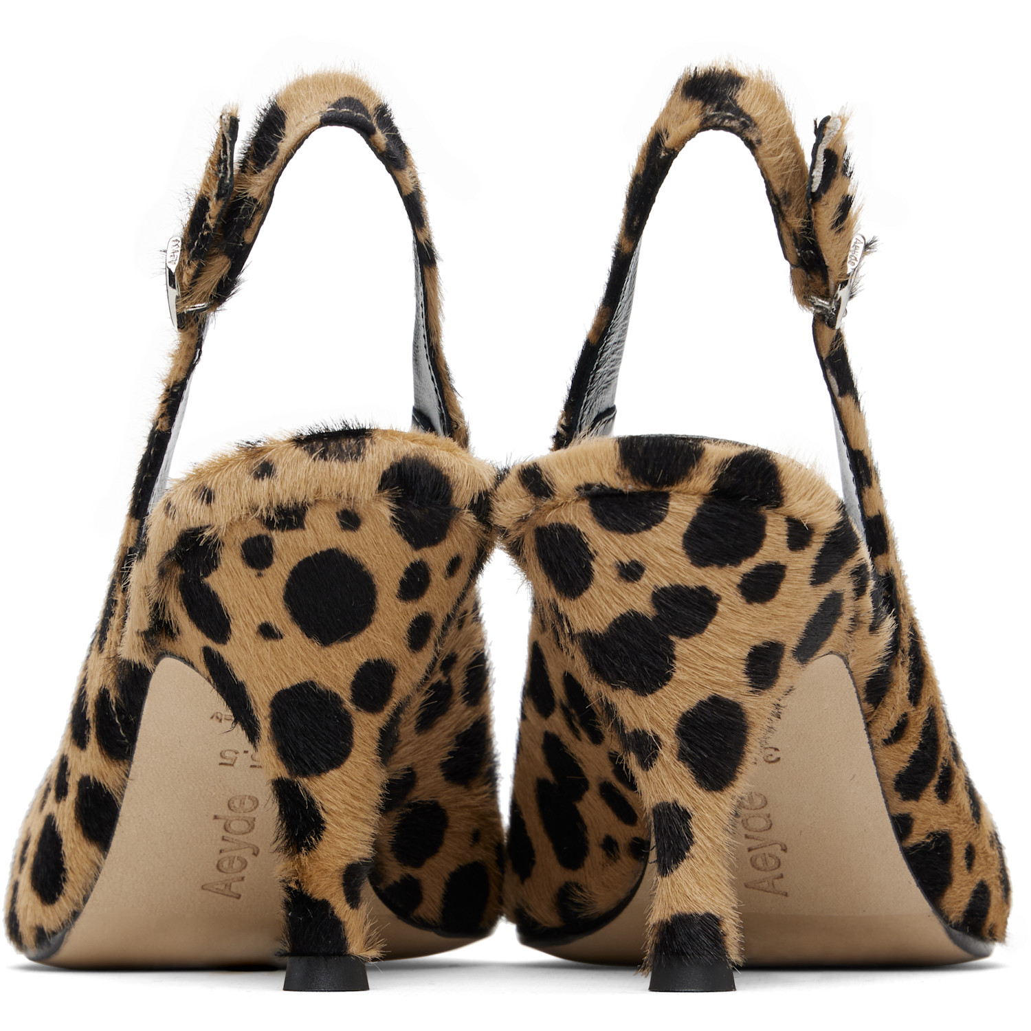  Aeyde Brown & Black Carla Heels 