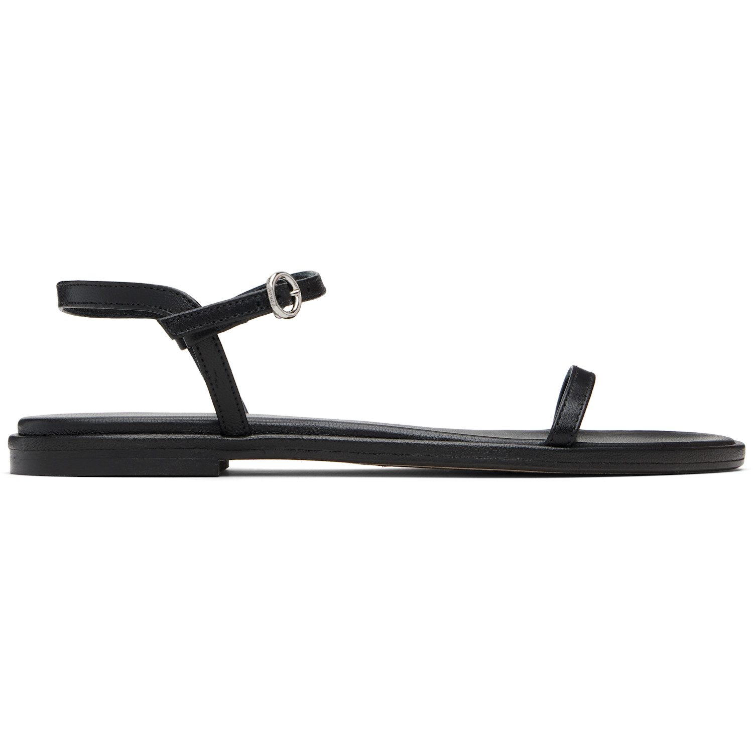 Aeyde Black Nettie Leather Sandals