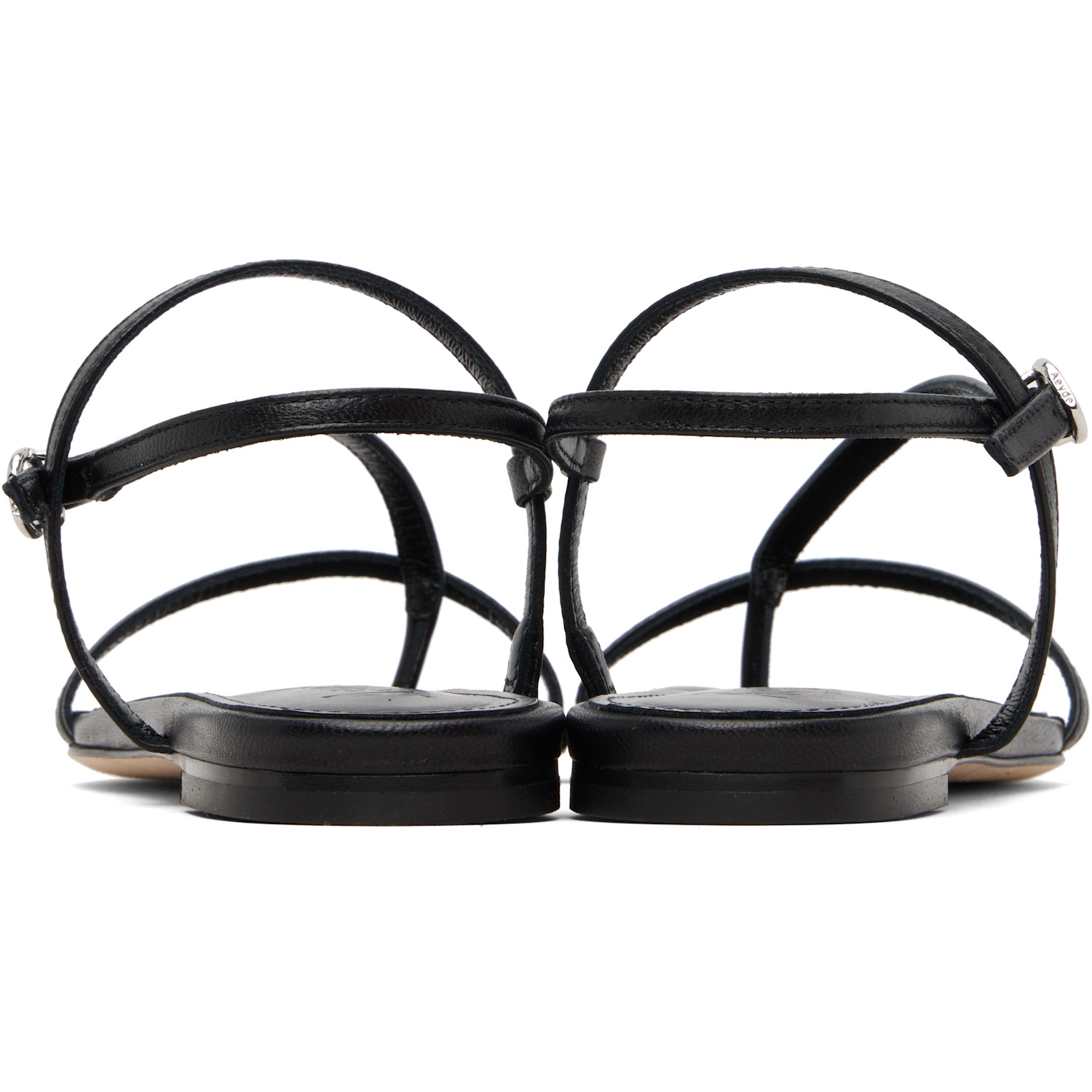  Aeyde Black Ella Square-toe Sandals 
