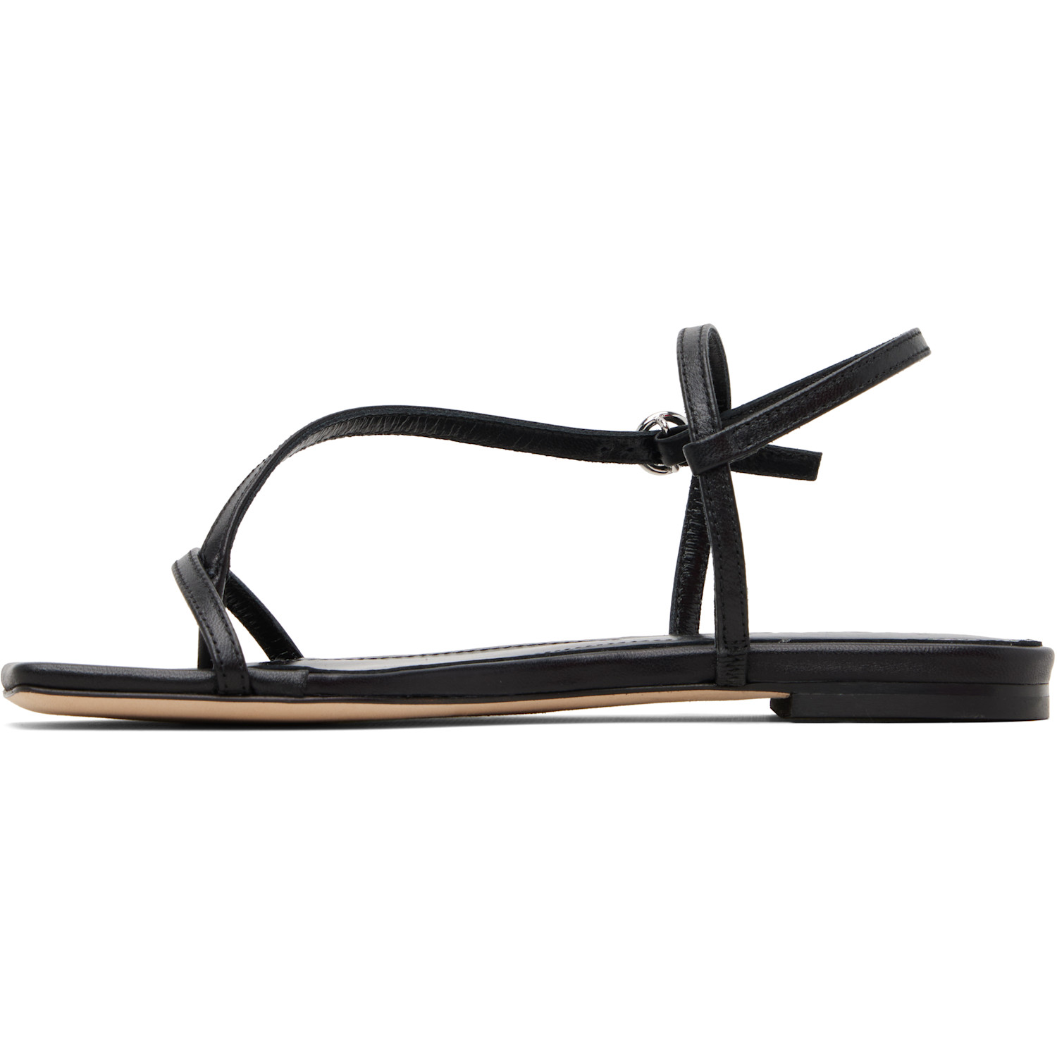  Aeyde Black Ella Square-toe Sandals 