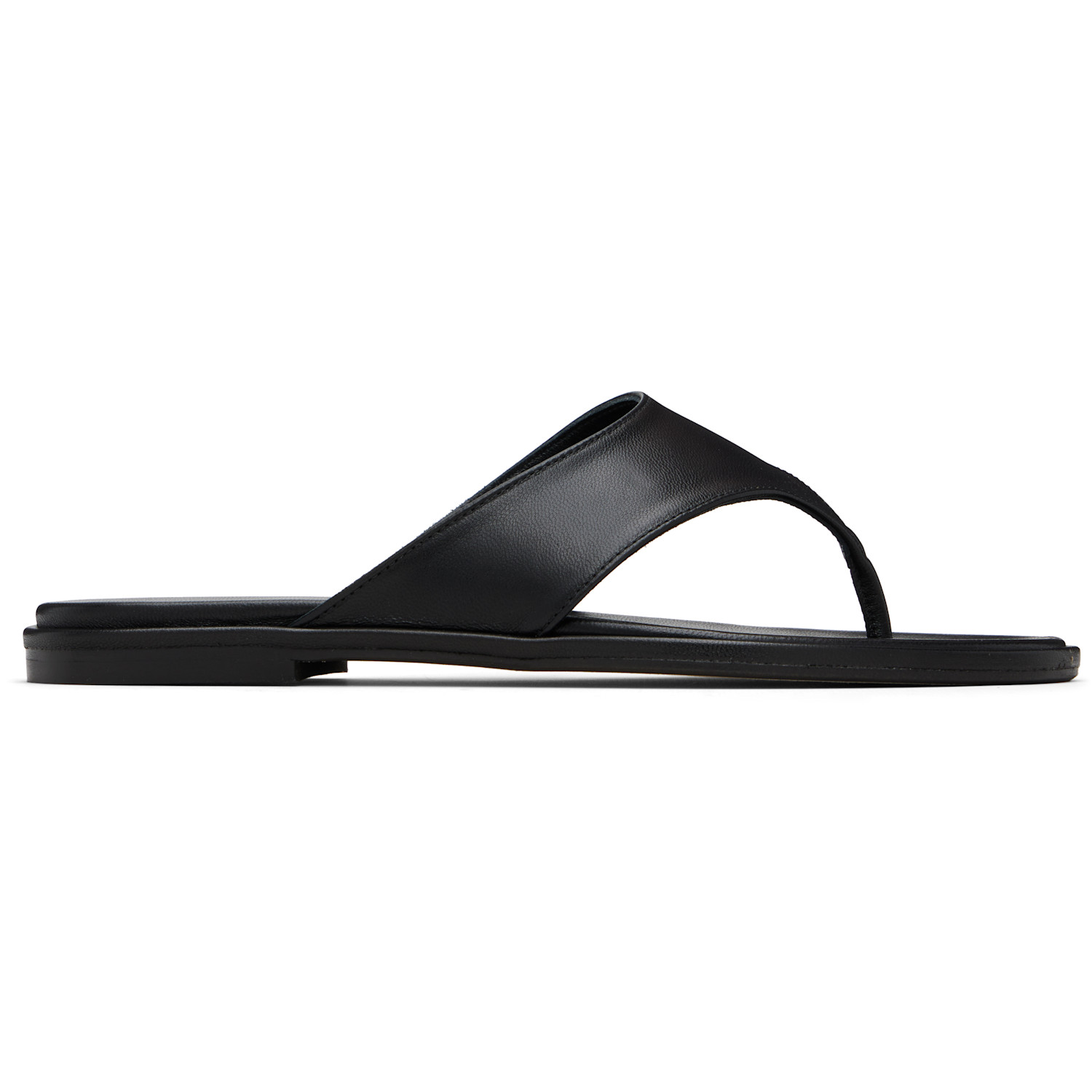 Aeyde Black Amaya Thong Sandals