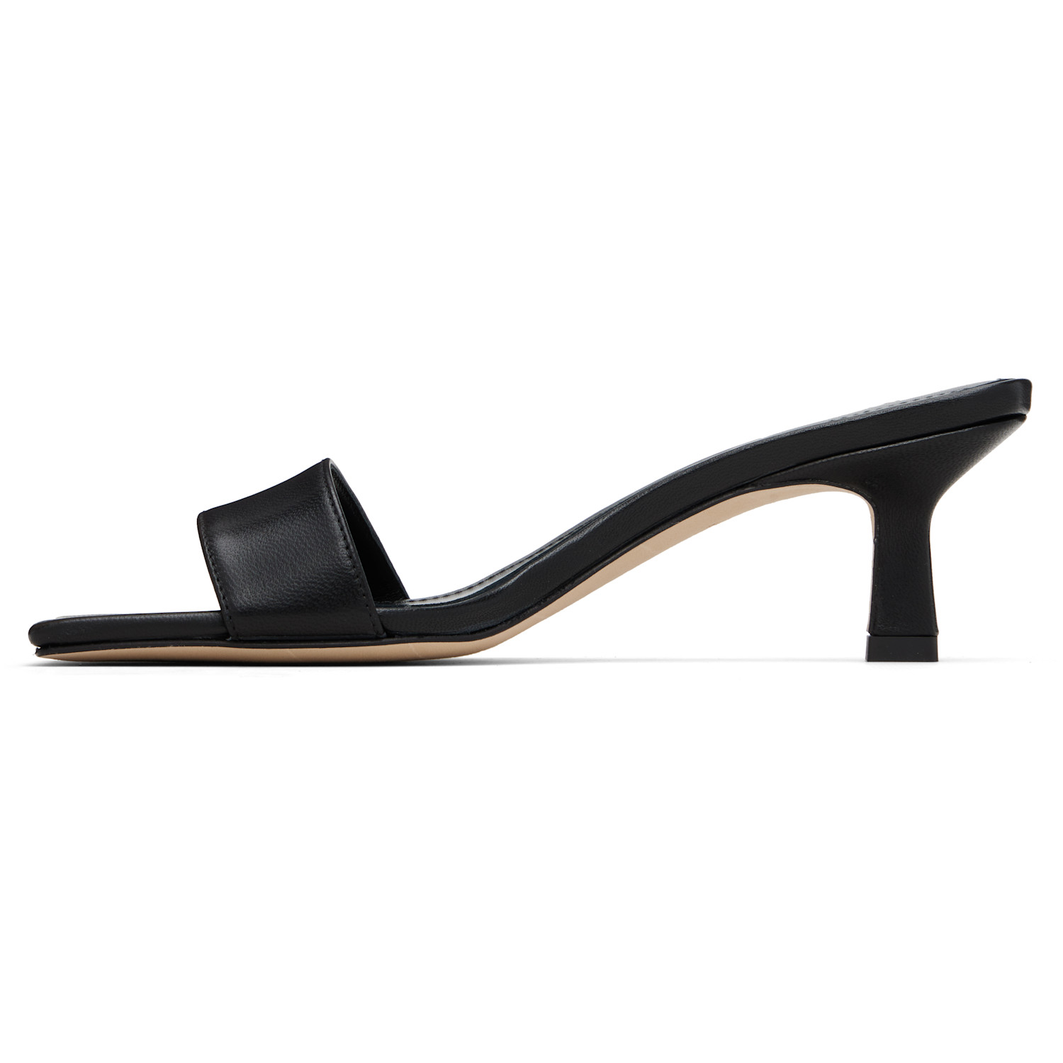  Aeyde Black Gilly Leather Heeled Sandals 
