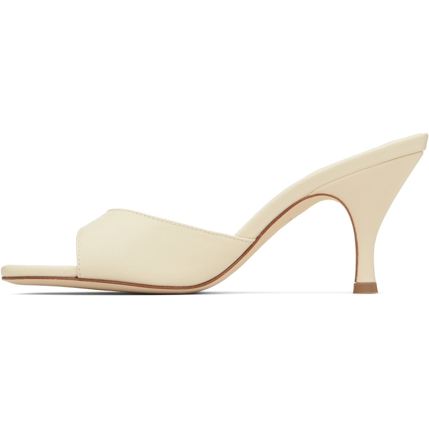  Aeyde Off-white Samia Stiletto Mule Heeled Sandals 