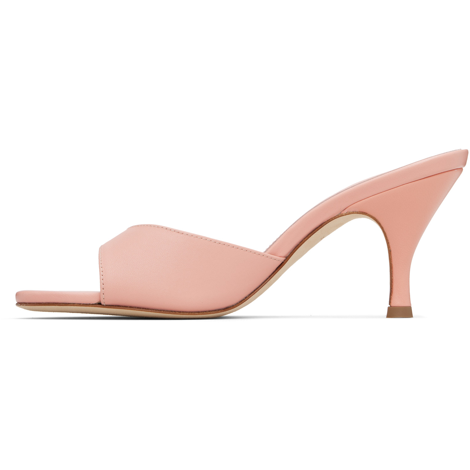  Aeyde Pink Samia Stiletto Mule Heeled Sandals 