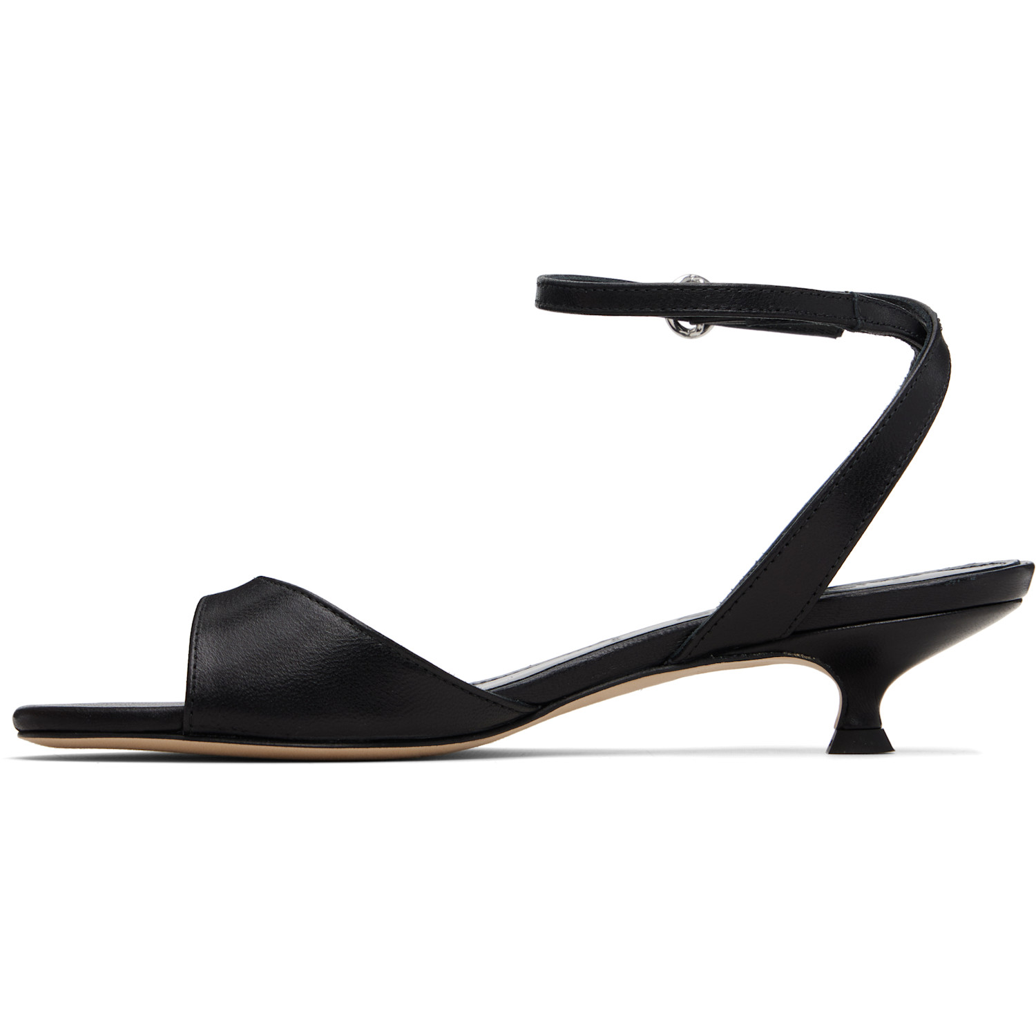  Aeyde Black Zelia Kitten-heel Sandals 