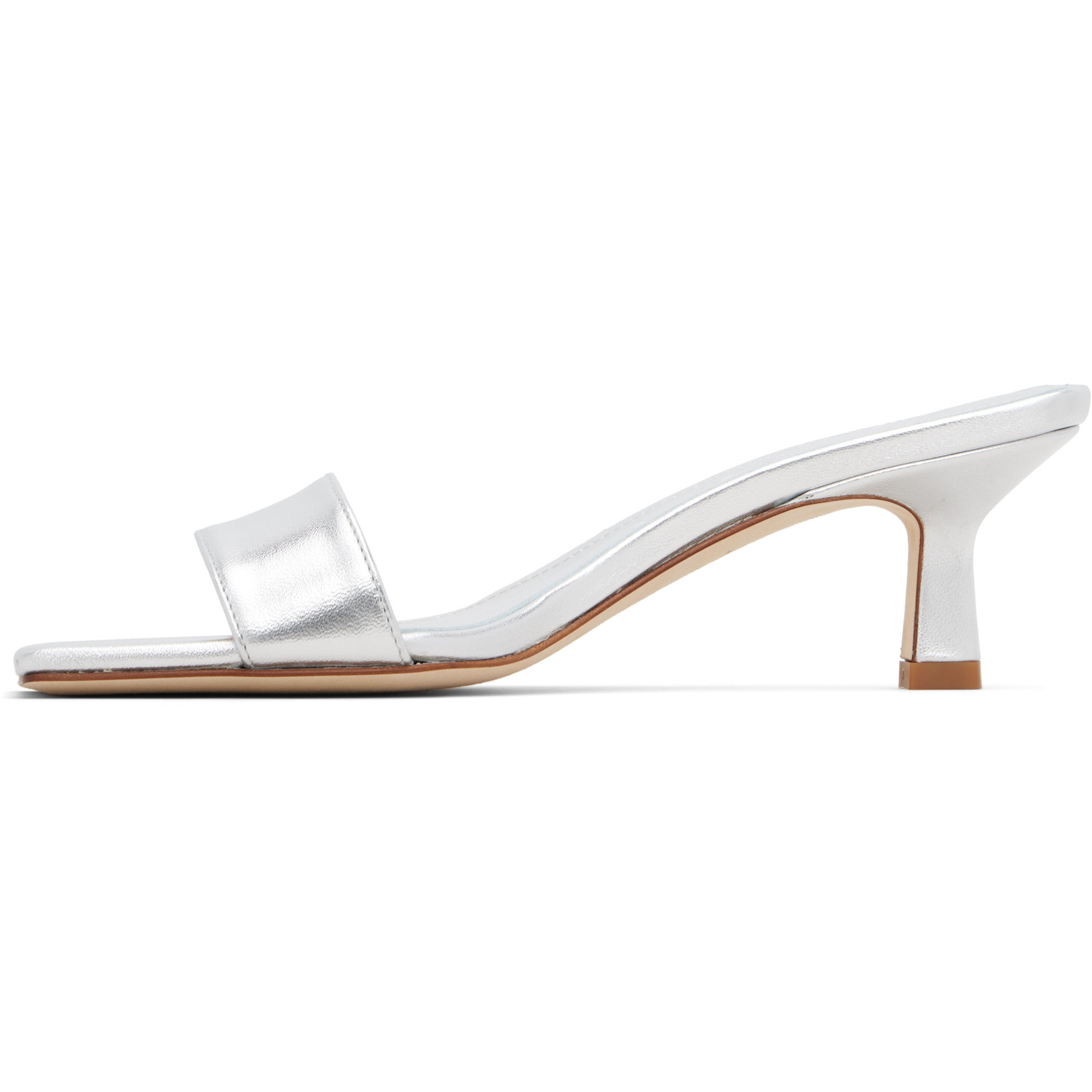  Aeyde Silver Gilly Leather Heeled Sandals 