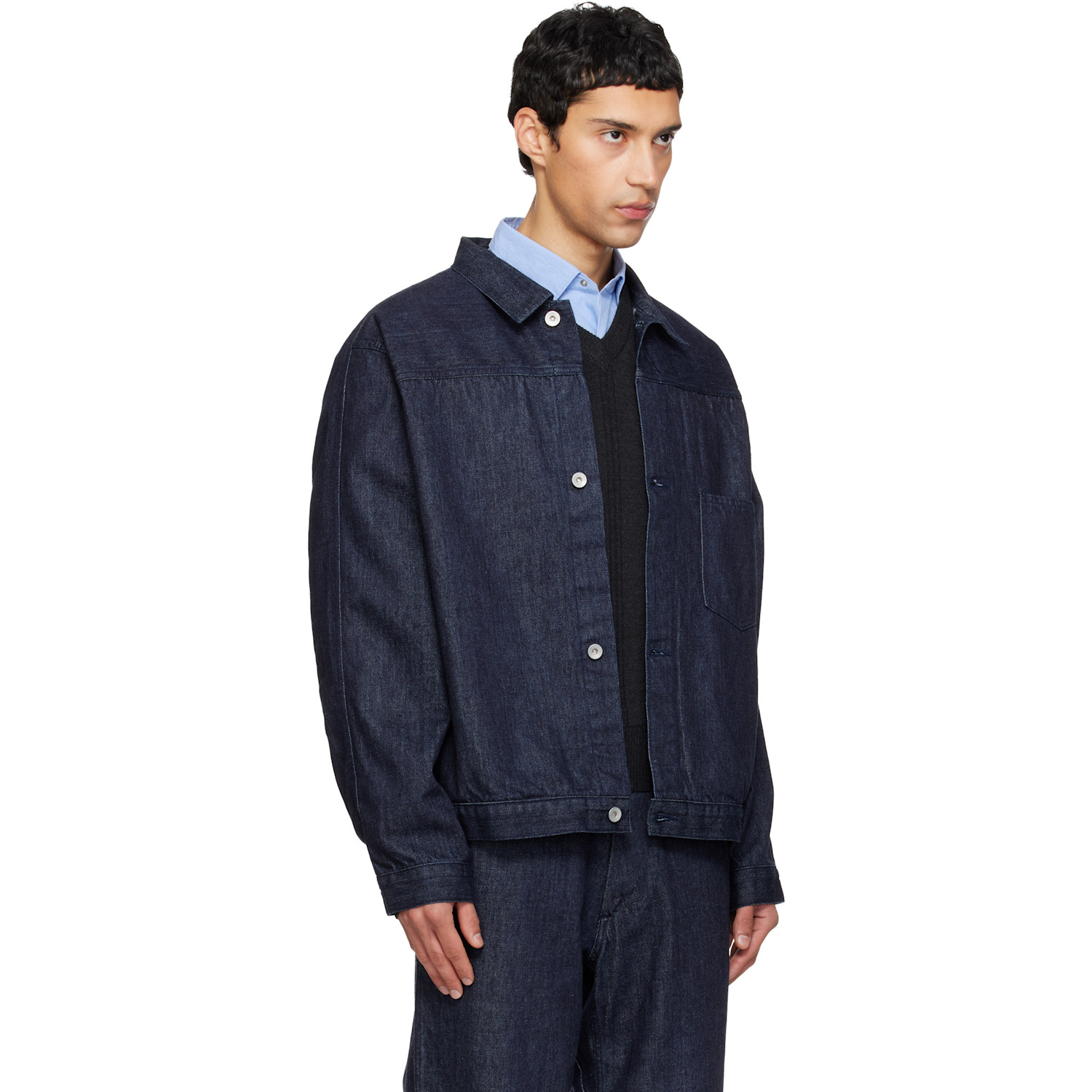  Nanamica Blue Short Denim Jacket 
