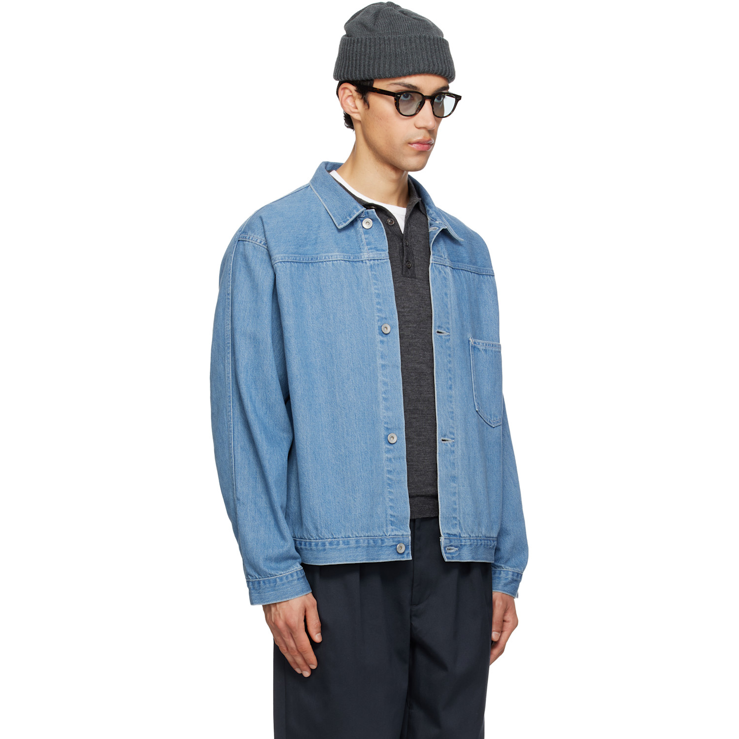  Nanamica Blue Short Denim Jacket 