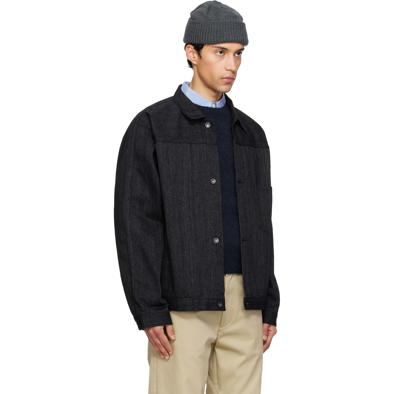  Nanamica Black Short Denim Jacket 