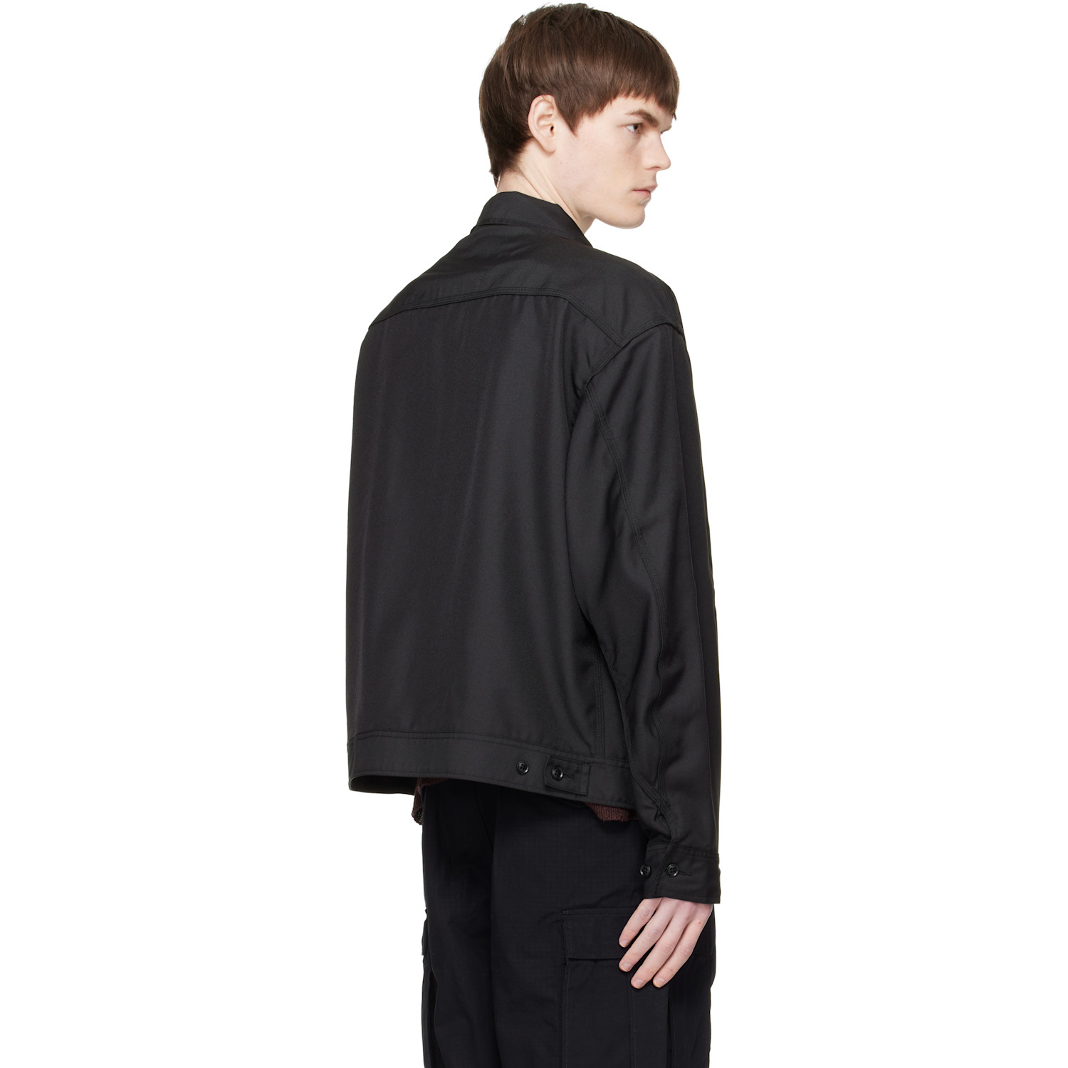  Nanamica Black Polyester Twill Deck Jacket 