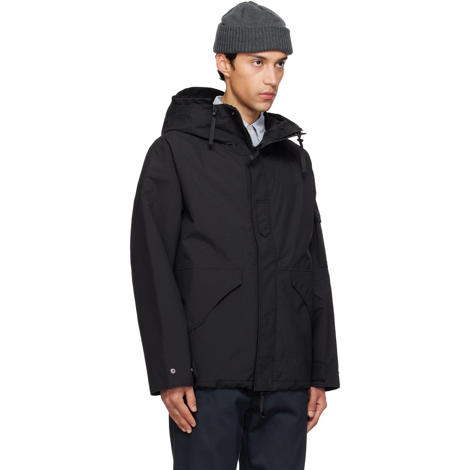  Nanamica Black 2l Nylon Gore-tex Cruiser Jacket 