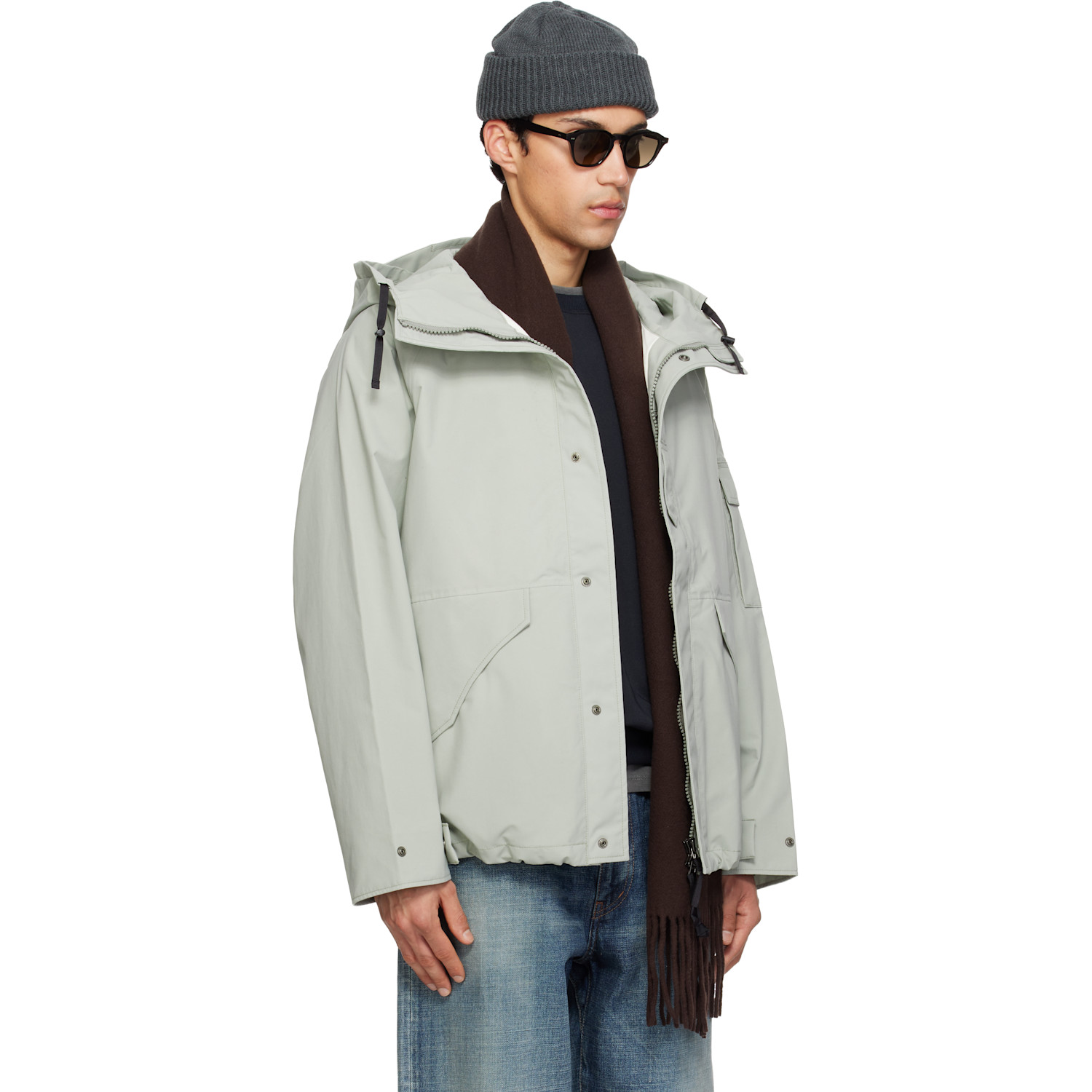  Nanamica Gray 2l Nylon Gore-tex Cruiser Jacket 