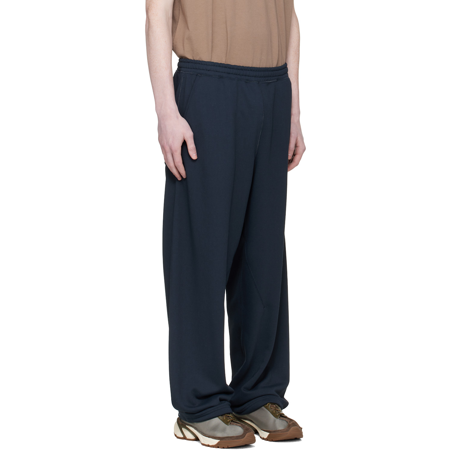  Nanamica Navy Polyester Pile Sweatpants 