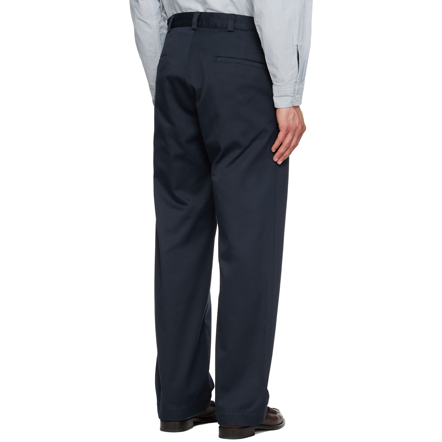  Nanamica Navy Wide Straight Chino Trousers 