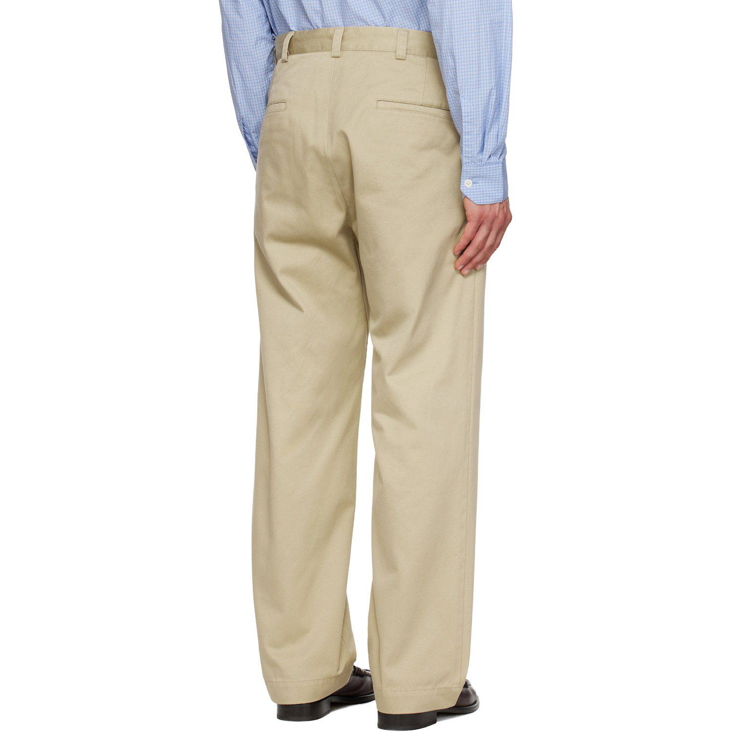  Nanamica Khaki Wide Straight Chino Trousers 