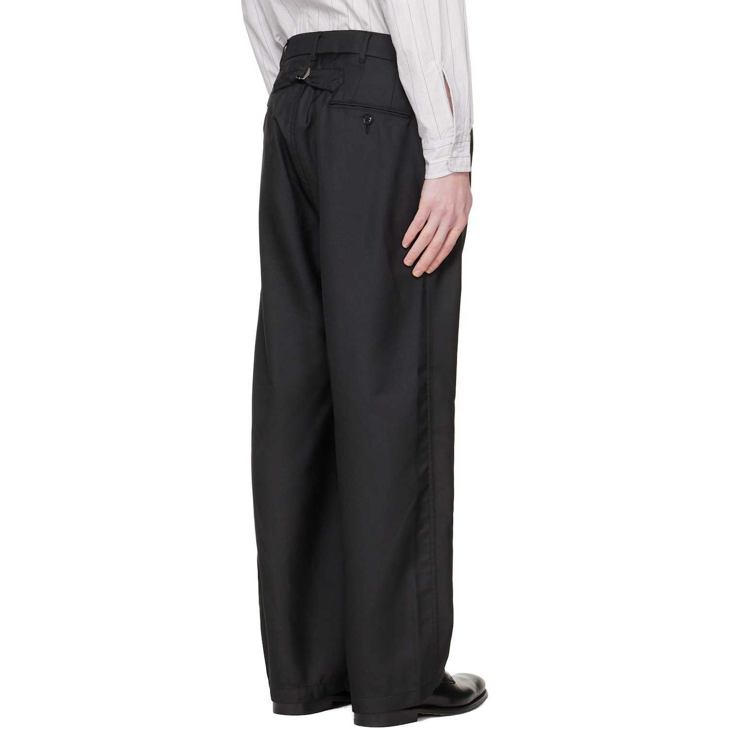  Nanamica Black Polyester Twill Club Trousers 