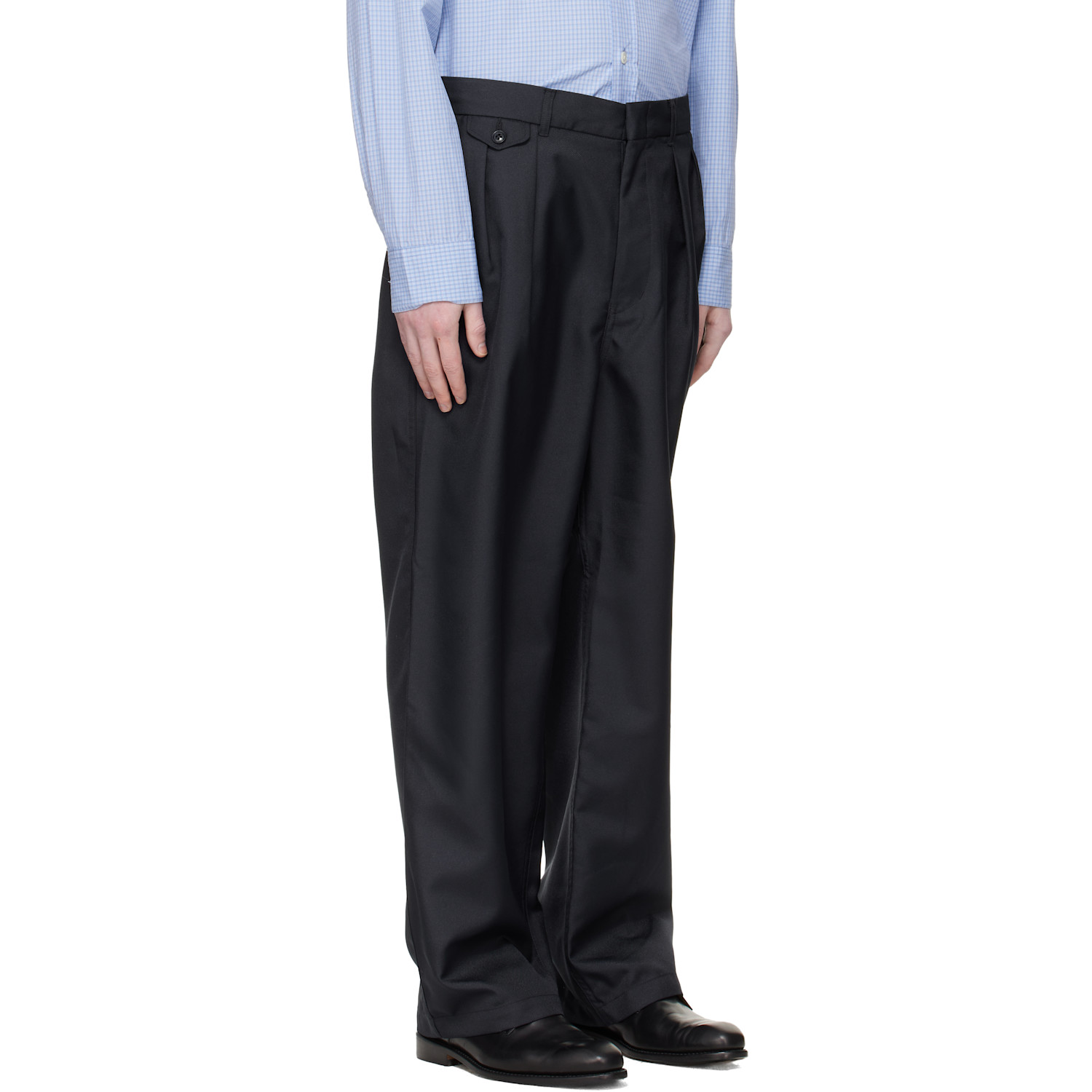  Nanamica Navy Polyester Twill Club Trousers 