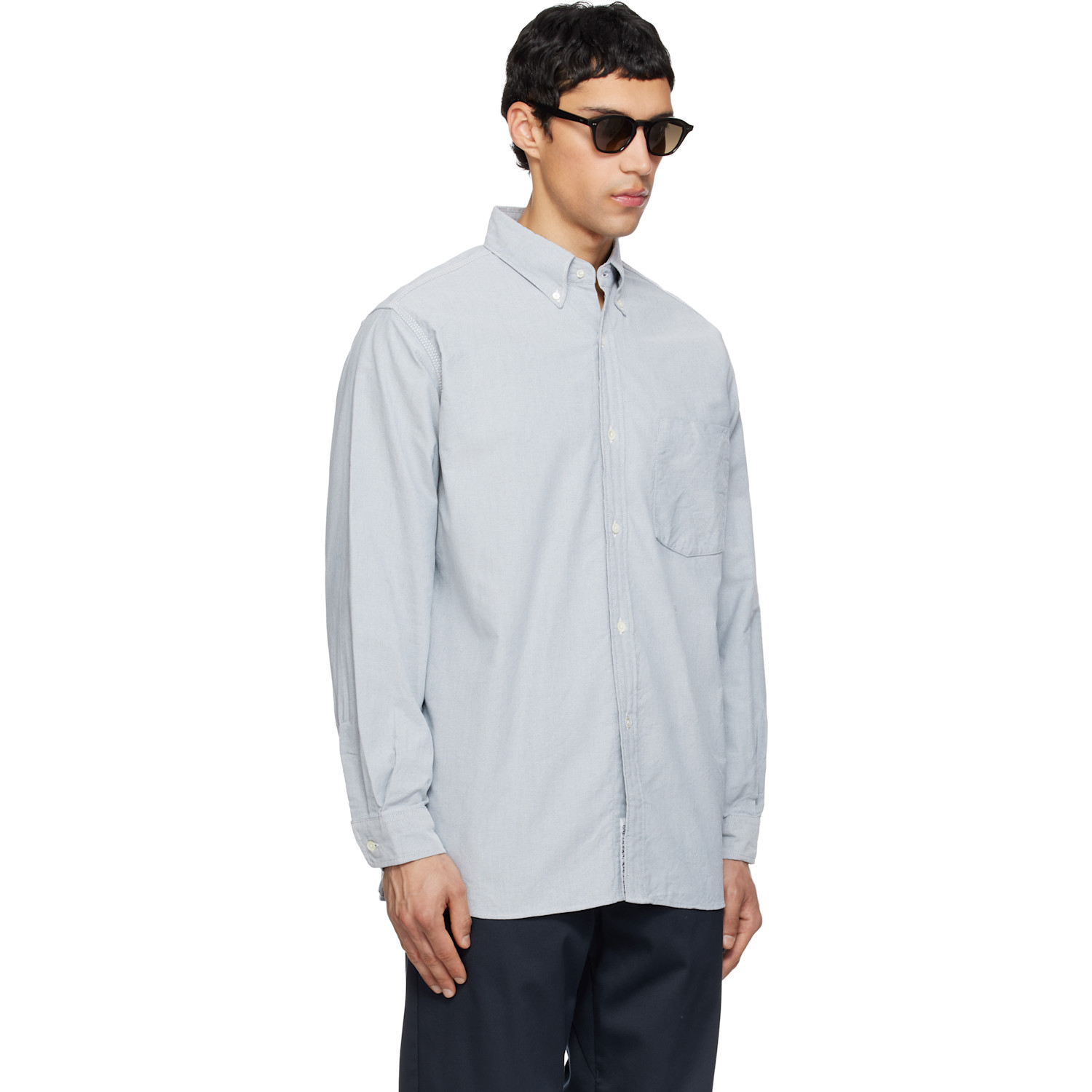  Nanamica Gray Button Down Wind Shirt 