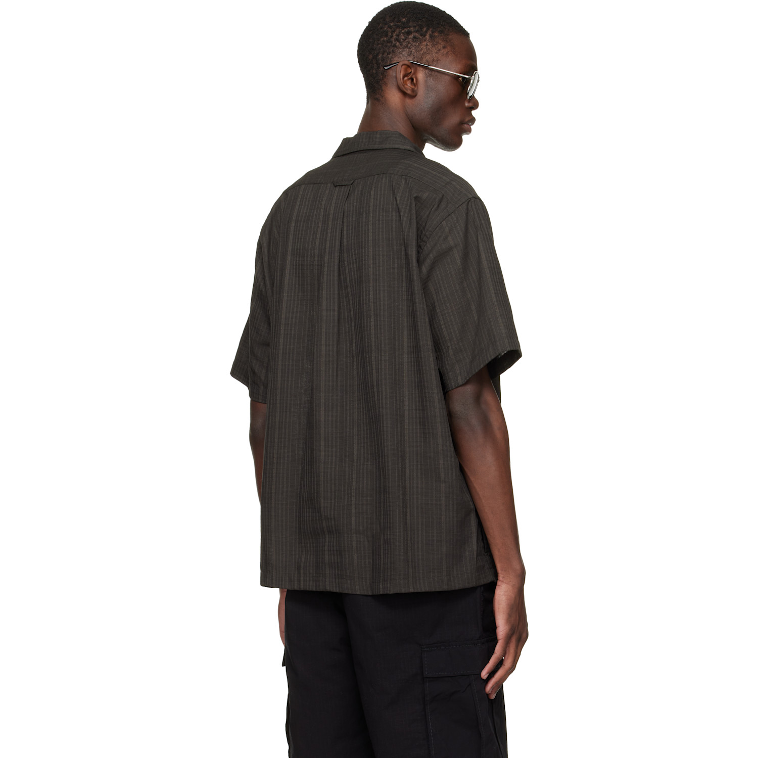  Nanamica Gray Open Collar Panama S/s Shirt 