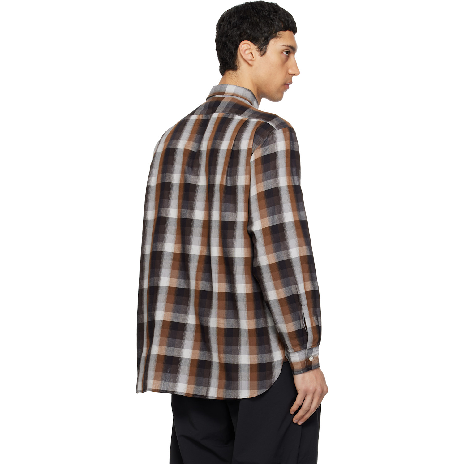  Nanamica Brown Regular Collar Wind Shirt 