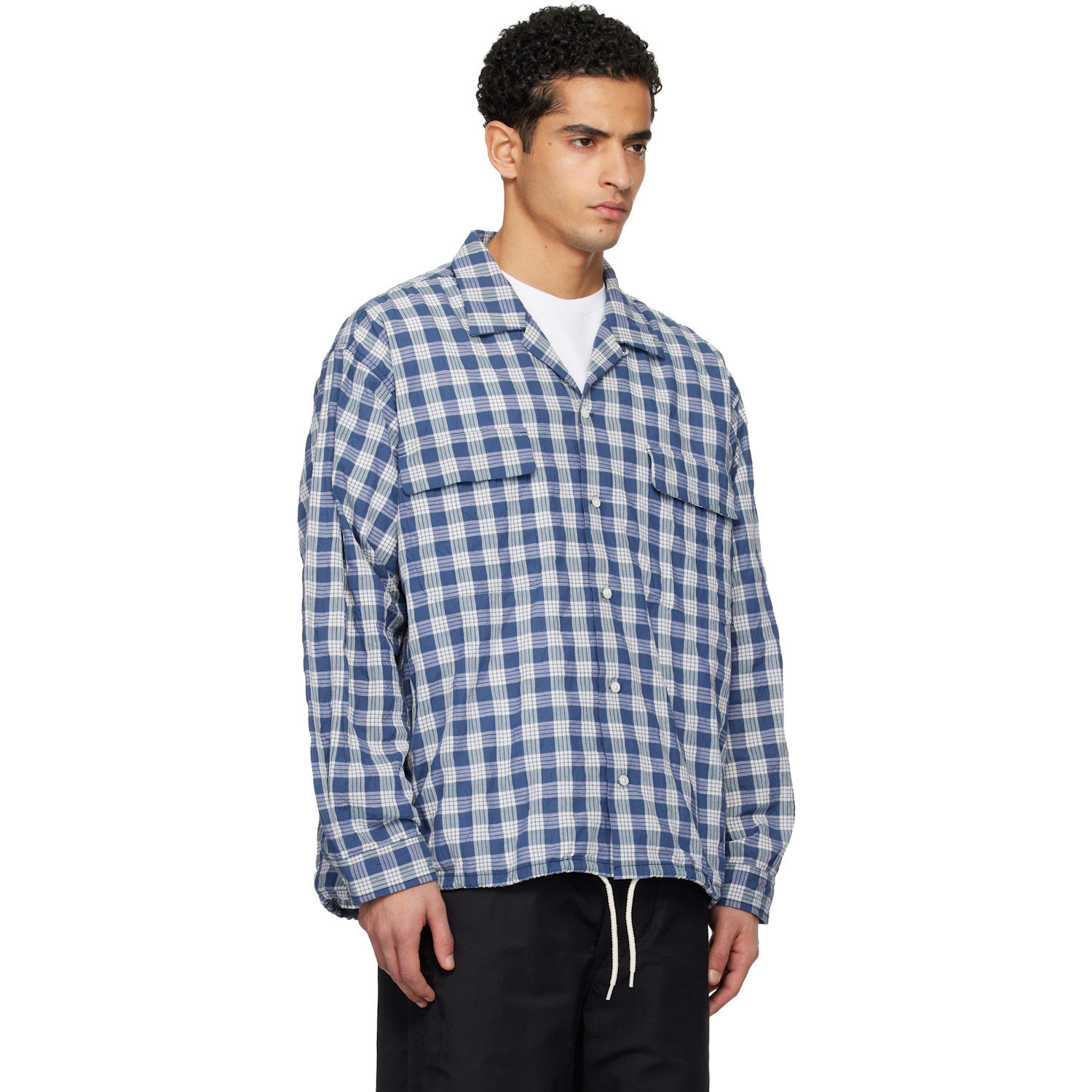  Nanamica Navy Ooal Palaka Check Shirt 