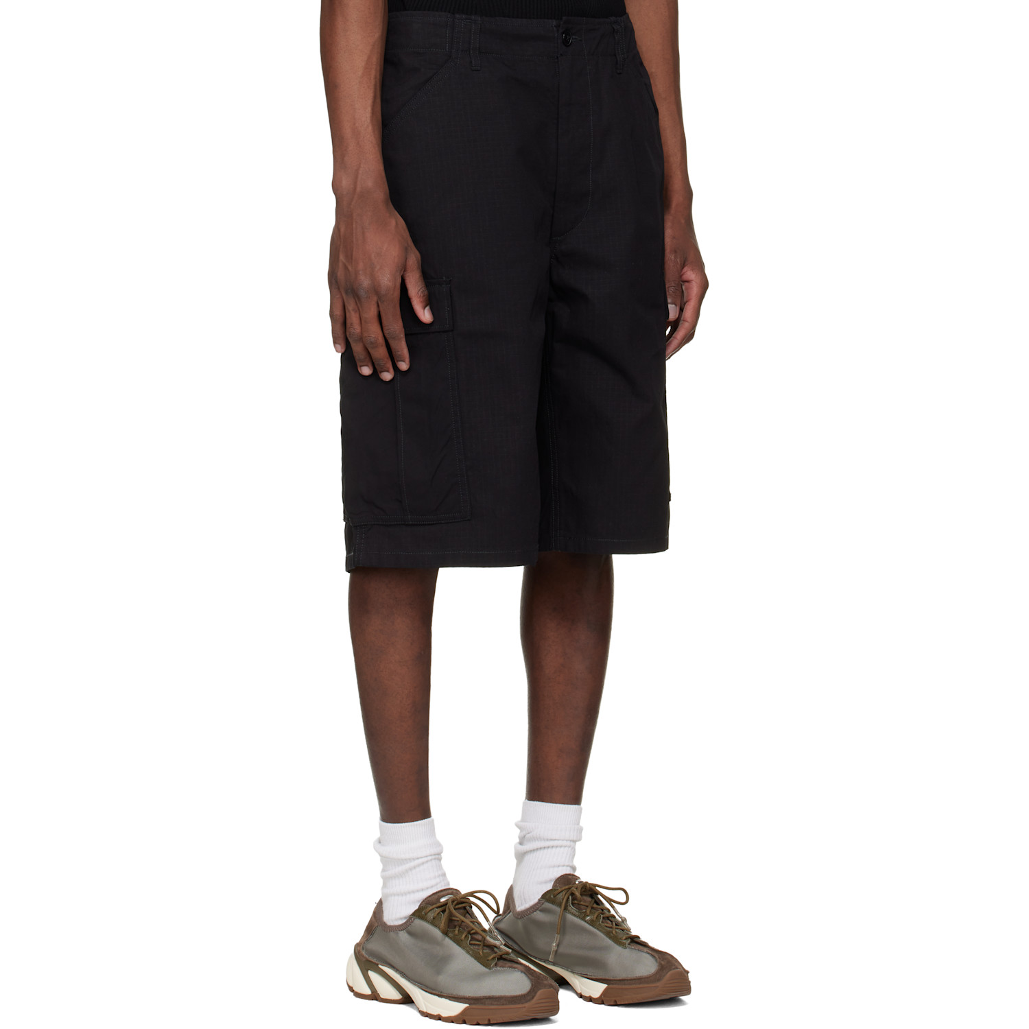  Nanamica Black Ripstop Cargo Shorts 