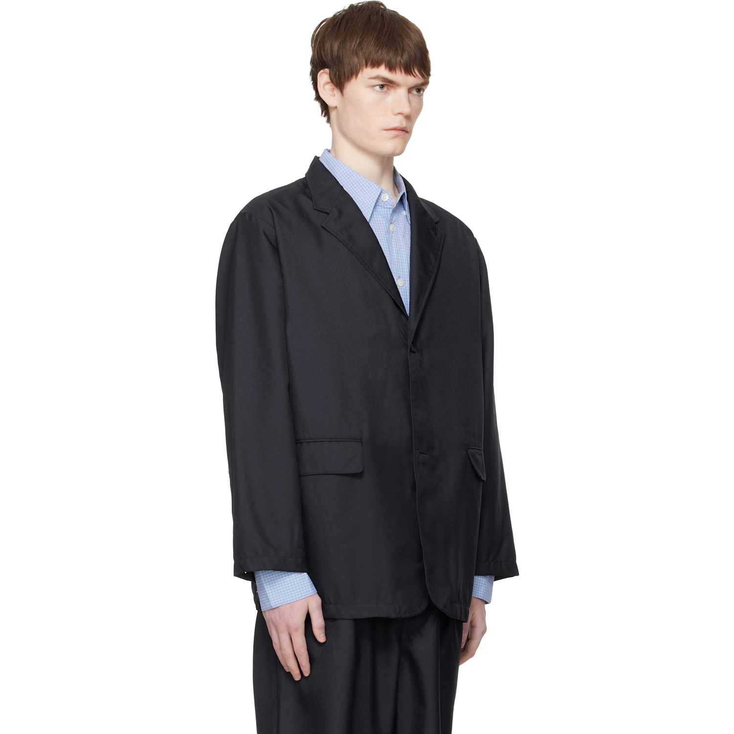  Nanamica Navy Polyester Twill Club Blazer 